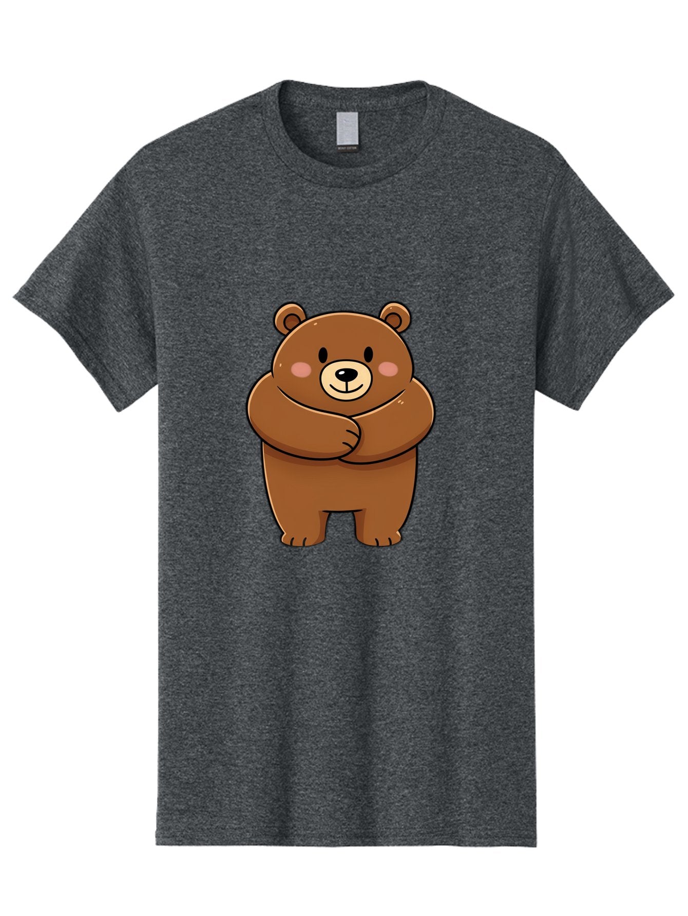 Cartoon-Bear Men'S Graphic Tee, 100% Cotton, Comfortable Casual Summer Wear, Machine Washable, Kawaii Bear, Cartoon Bear, Adorable Bear, Brown Bear, Cute Animal, Funny Character, Playful Bear, Charming Creature, Cuddly Bear, Sweet Bear Bae149 5