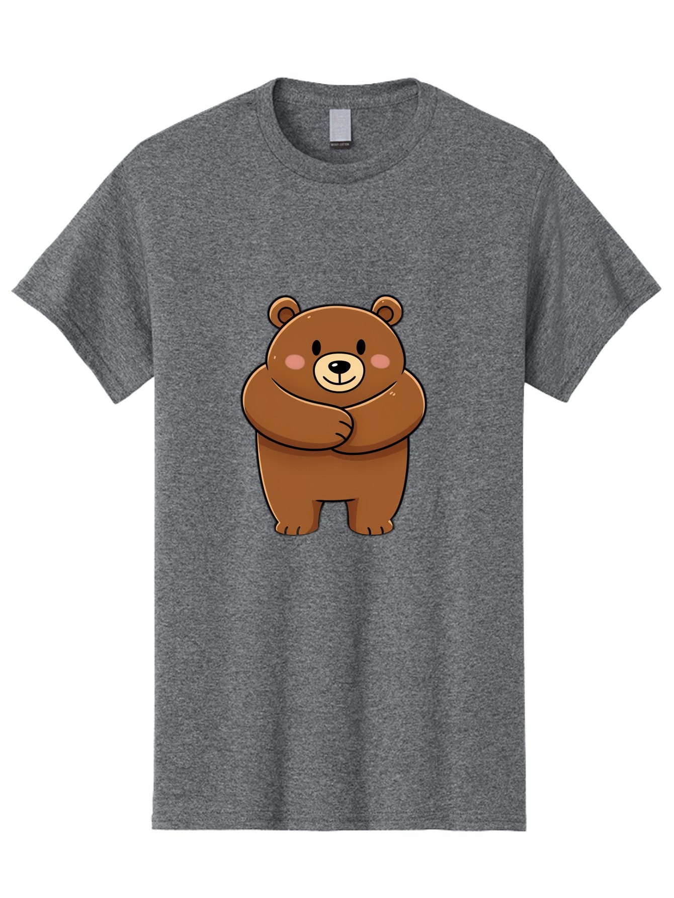 Cartoon-Bear Men'S Graphic Tee, 100% Cotton, Comfortable Casual Summer Wear, Machine Washable, Kawaii Bear, Cartoon Bear, Adorable Bear, Brown Bear, Cute Animal, Funny Character, Playful Bear, Charming Creature, Cuddly Bear, Sweet Bear Bae149 6