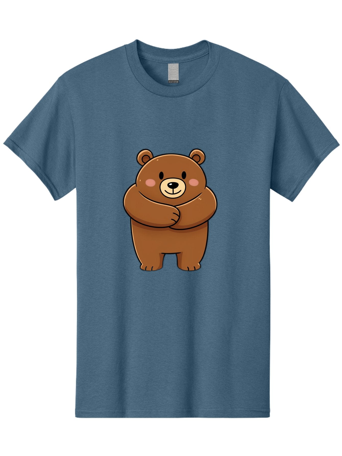 Cartoon-Bear Men'S Graphic Tee, 100% Cotton, Comfortable Casual Summer Wear, Machine Washable, Kawaii Bear, Cartoon Bear, Adorable Bear, Brown Bear, Cute Animal, Funny Character, Playful Bear, Charming Creature, Cuddly Bear, Sweet Bear Bae149 8
