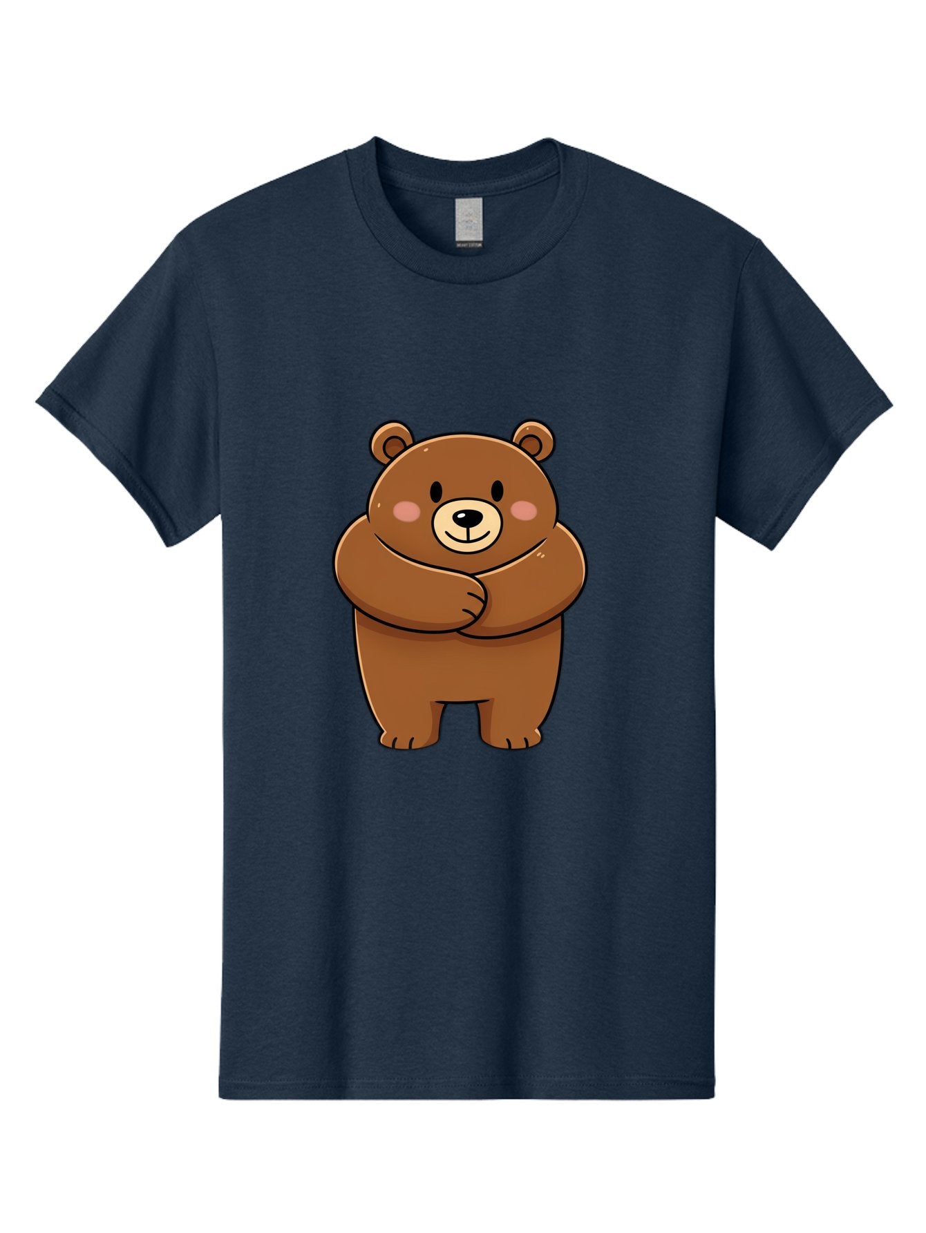 Cartoon-Bear Men'S Graphic Tee, 100% Cotton, Comfortable Casual Summer Wear, Machine Washable, Kawaii Bear, Cartoon Bear, Adorable Bear, Brown Bear, Cute Animal, Funny Character, Playful Bear, Charming Creature, Cuddly Bear, Sweet Bear Bae149 7