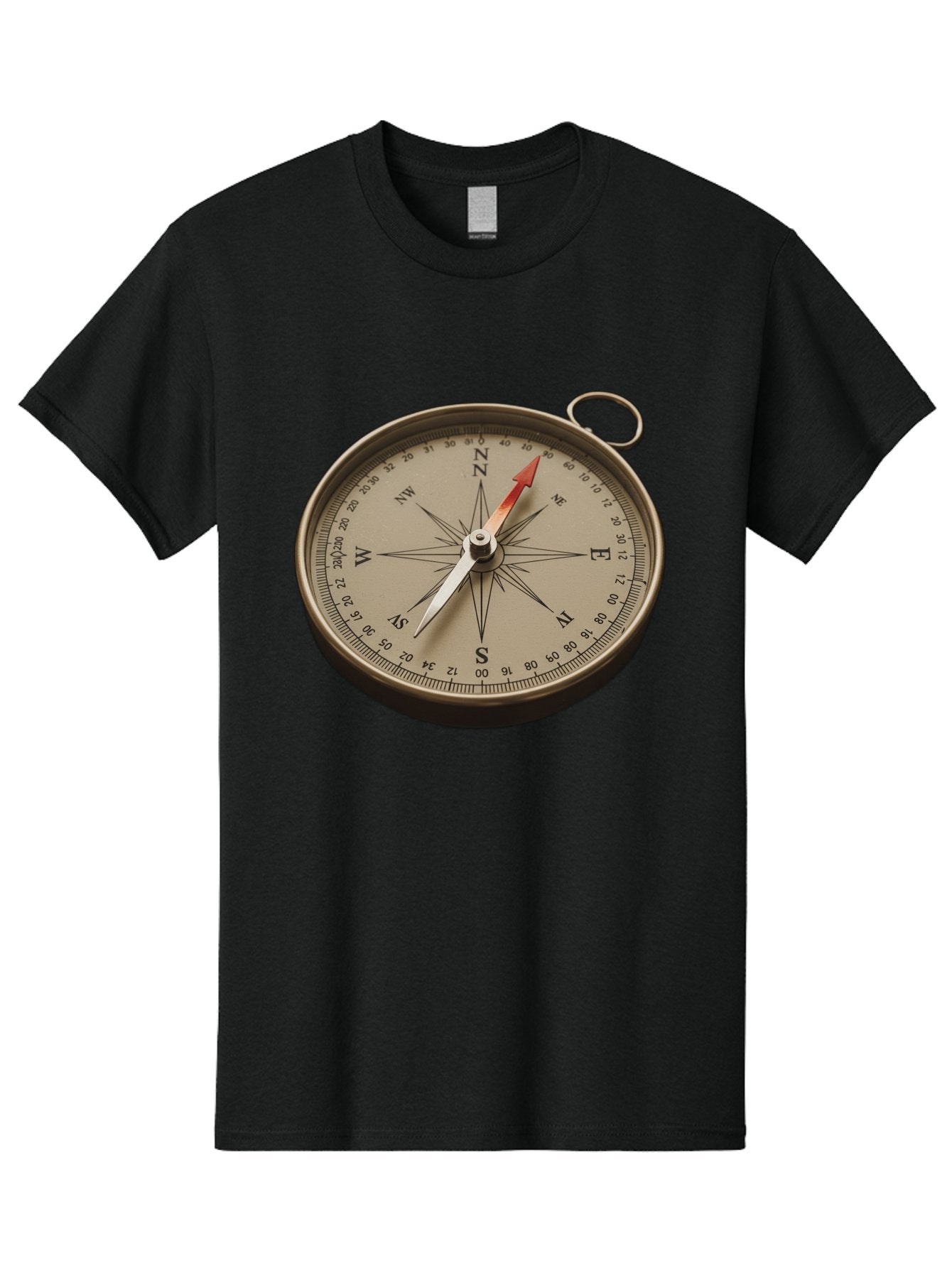 Compass Men'S Graphic Tee, 100% Cotton, Comfortable Casual Summer Wear, Machine Washable, Vintage Compass, Navigation Tool, Direction Finder, Cartography, Exploration, Travel, Orienteering, Compass Rose, Navigation Aid Bae155 14