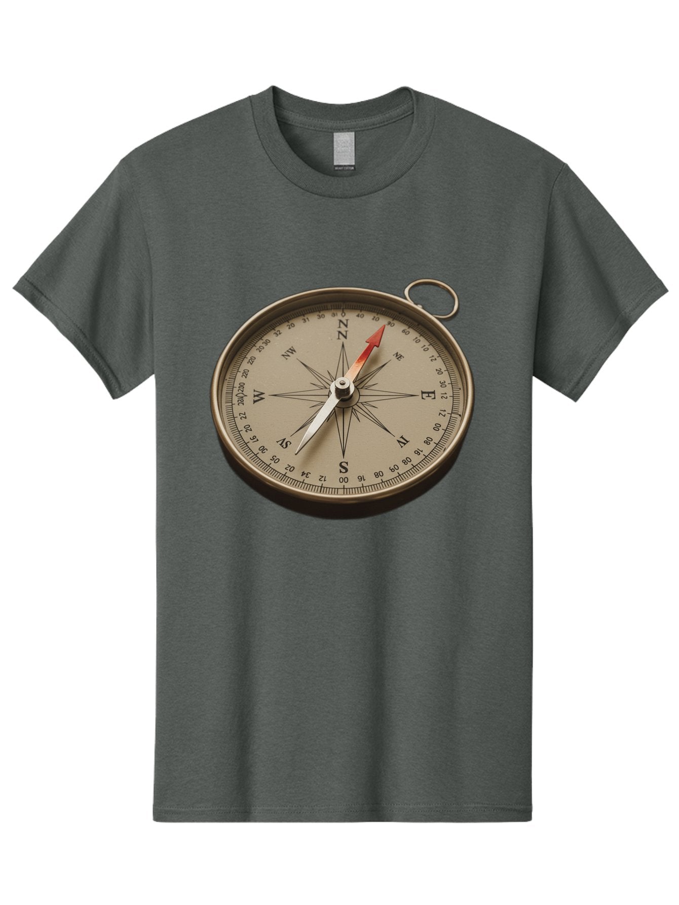 Compass Men'S Graphic Tee, 100% Cotton, Comfortable Casual Summer Wear, Machine Washable, Vintage Compass, Navigation Tool, Direction Finder, Cartography, Exploration, Travel, Orienteering, Compass Rose, Navigation Aid Bae155 6