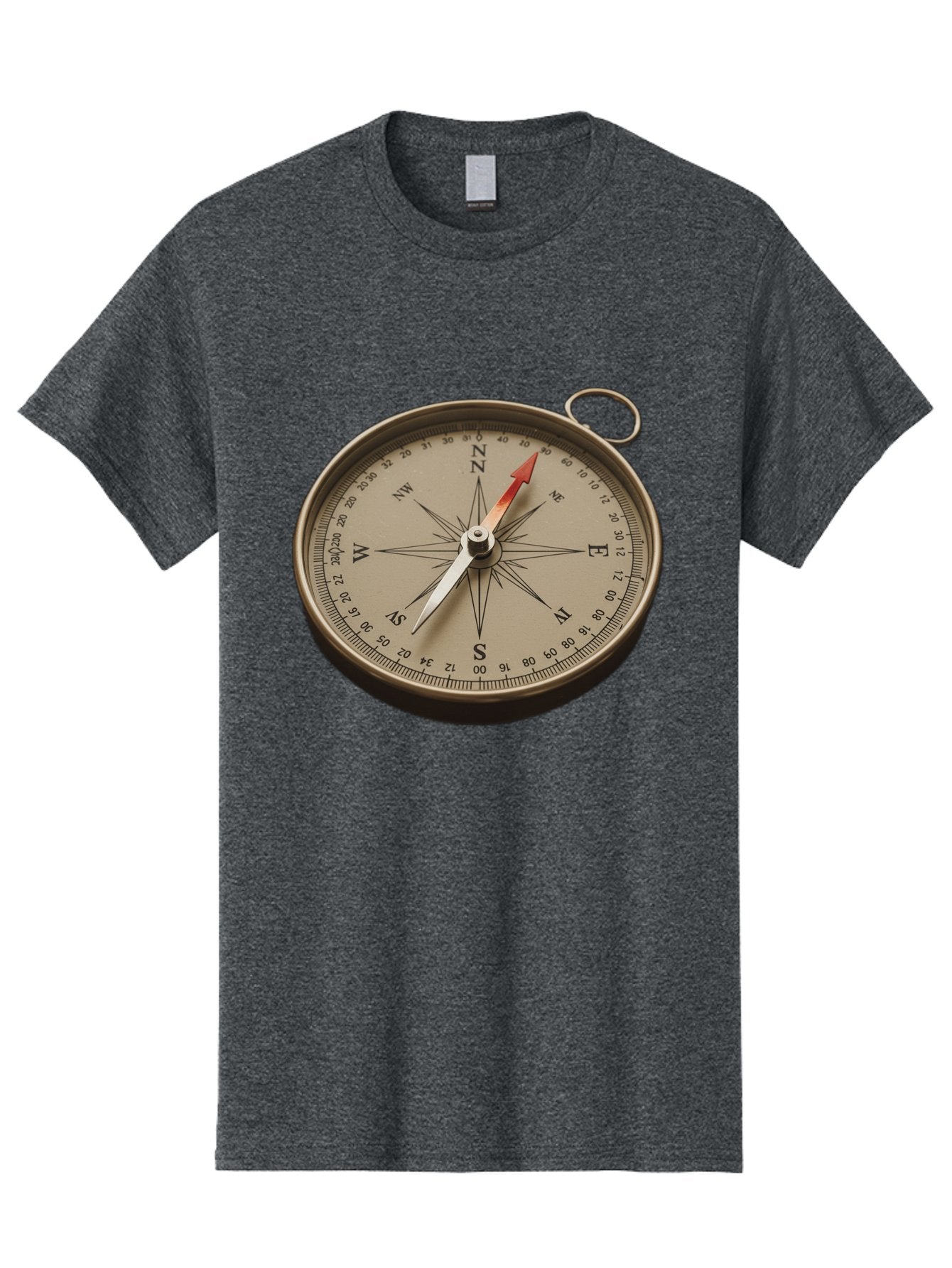 Compass Men'S Graphic Tee, 100% Cotton, Comfortable Casual Summer Wear, Machine Washable, Vintage Compass, Navigation Tool, Direction Finder, Cartography, Exploration, Travel, Orienteering, Compass Rose, Navigation Aid Bae155 4
