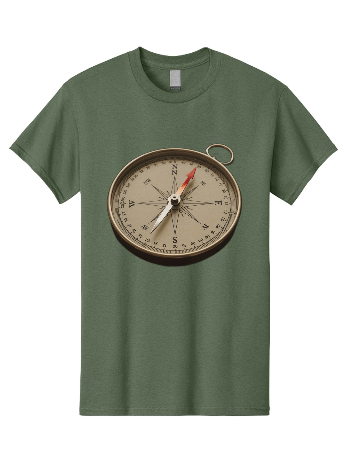 Compass Men'S Graphic Tee, 100% Cotton, Comfortable Casual Summer Wear, Machine Washable, Vintage Compass, Navigation Tool, Direction Finder, Cartography, Exploration, Travel, Orienteering, Compass Rose, Navigation Aid Bae155 15