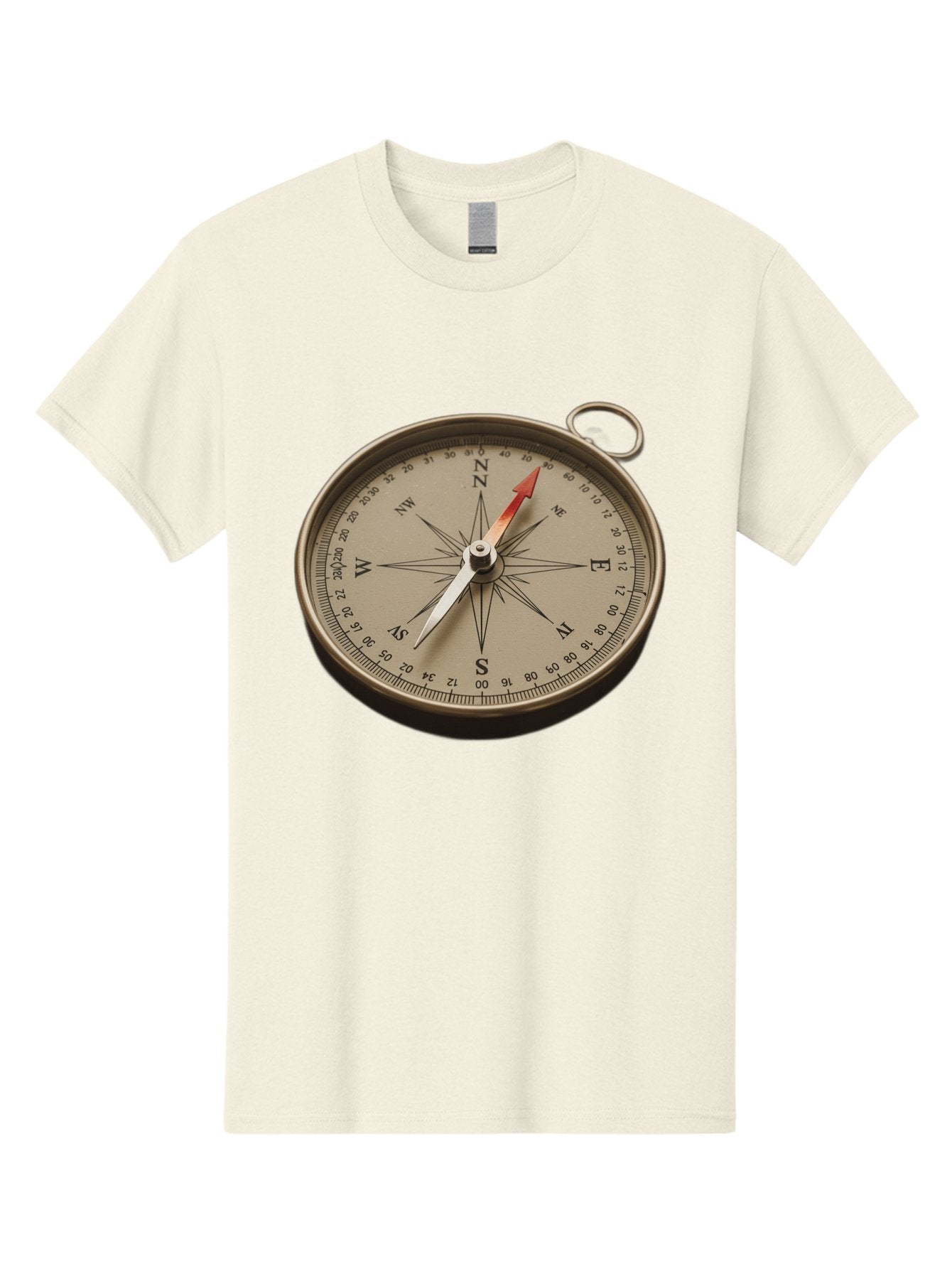 Compass Men'S Graphic Tee, 100% Cotton, Comfortable Casual Summer Wear, Machine Washable, Vintage Compass, Navigation Tool, Direction Finder, Cartography, Exploration, Travel, Orienteering, Compass Rose, Navigation Aid Bae155 11