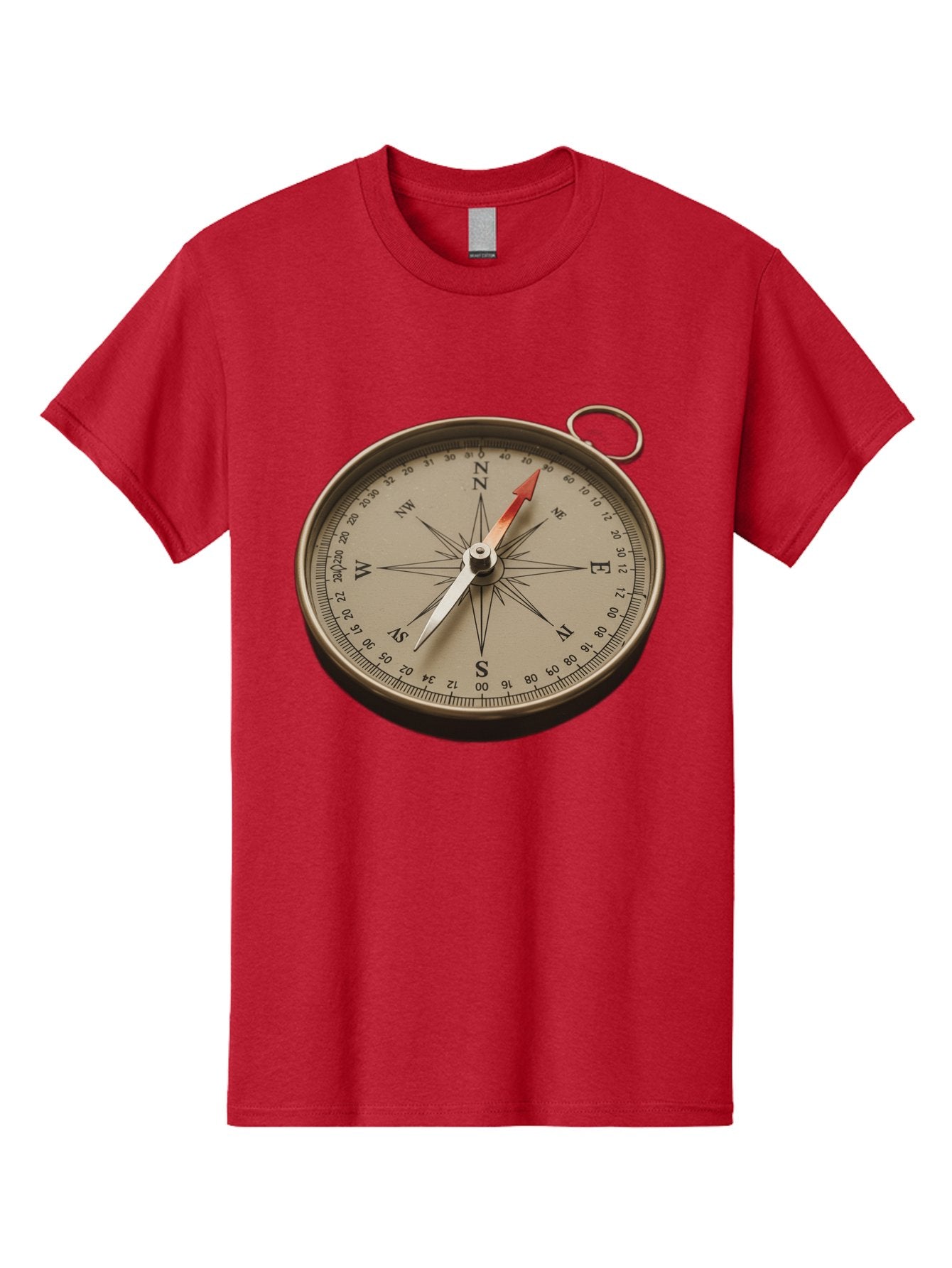 Compass Men'S Graphic Tee, 100% Cotton, Comfortable Casual Summer Wear, Machine Washable, Vintage Compass, Navigation Tool, Direction Finder, Cartography, Exploration, Travel, Orienteering, Compass Rose, Navigation Aid Bae155 8