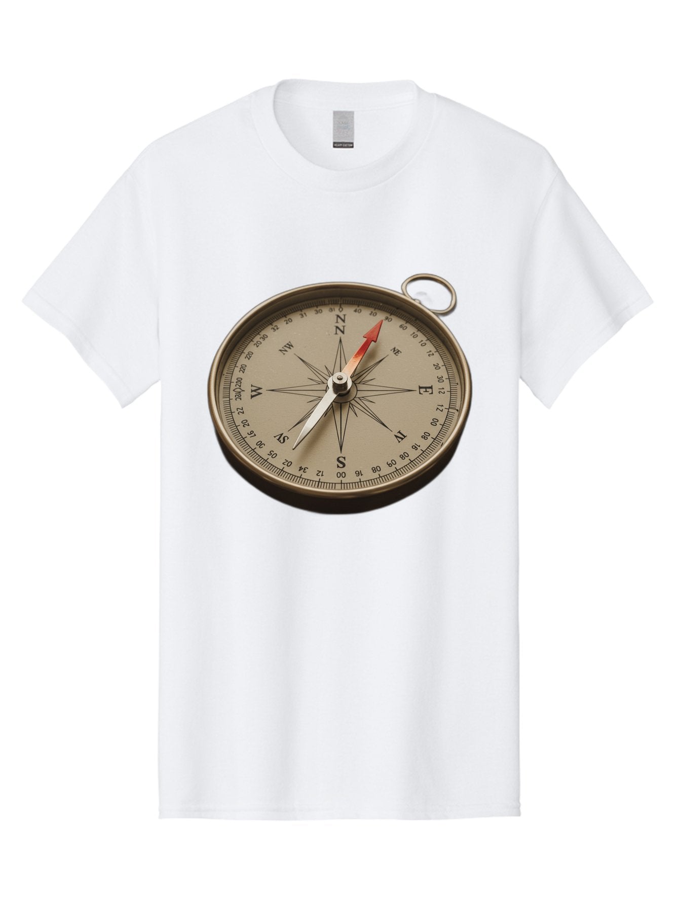Compass Men'S Graphic Tee, 100% Cotton, Comfortable Casual Summer Wear, Machine Washable, Vintage Compass, Navigation Tool, Direction Finder, Cartography, Exploration, Travel, Orienteering, Compass Rose, Navigation Aid Bae155 10