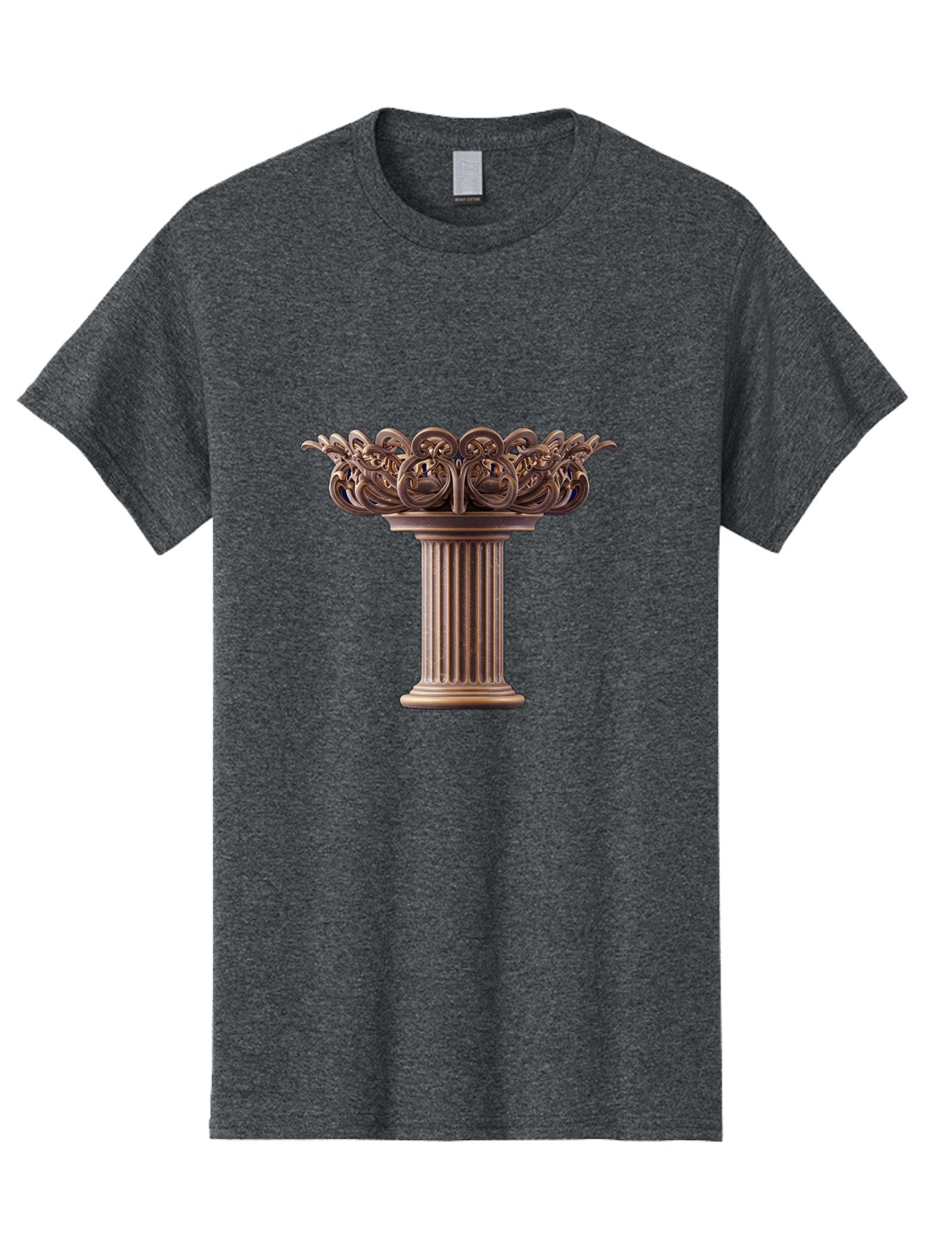 Corinthian-Column-Capital Men'S Graphic Tee, 100% Cotton, Comfortable Casual Summer Wear, Machine Washable, Corinthian Column, Ornate Capital, Classical Architecture, Luxurious Decor, Vintage Design, Antique Finish, Architectural Detail Bae157 7