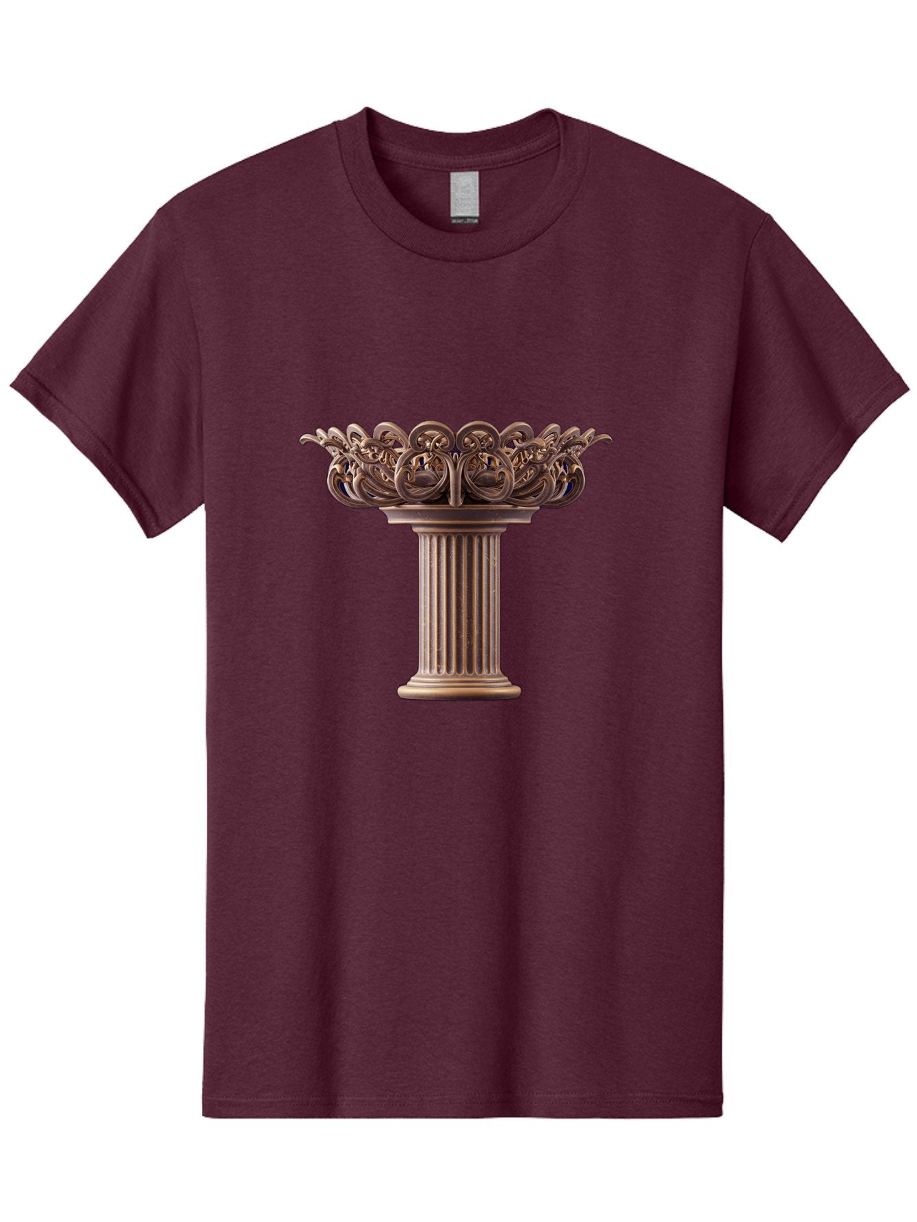 Corinthian-Column-Capital Men'S Graphic Tee, 100% Cotton, Comfortable Casual Summer Wear, Machine Washable, Corinthian Column, Ornate Capital, Classical Architecture, Luxurious Decor, Vintage Design, Antique Finish, Architectural Detail Bae157 9