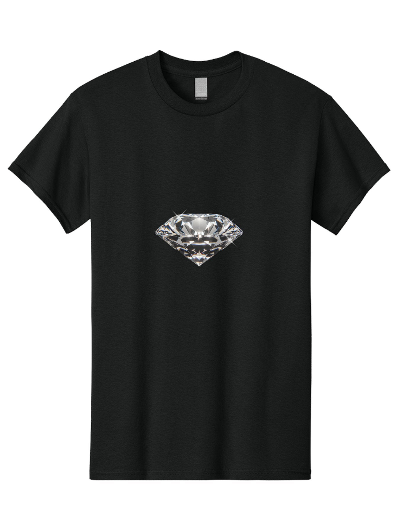 Diamond Men'S Graphic Tee, 100% Cotton, Comfortable Casual Summer Wear, Machine Washable, Diamond, Luxury Jewelry, Precious Stone, Sparkling Gem, Brilliant Cut, Crystal Clear, Radiant Shine, Elegant Design Bae174 3