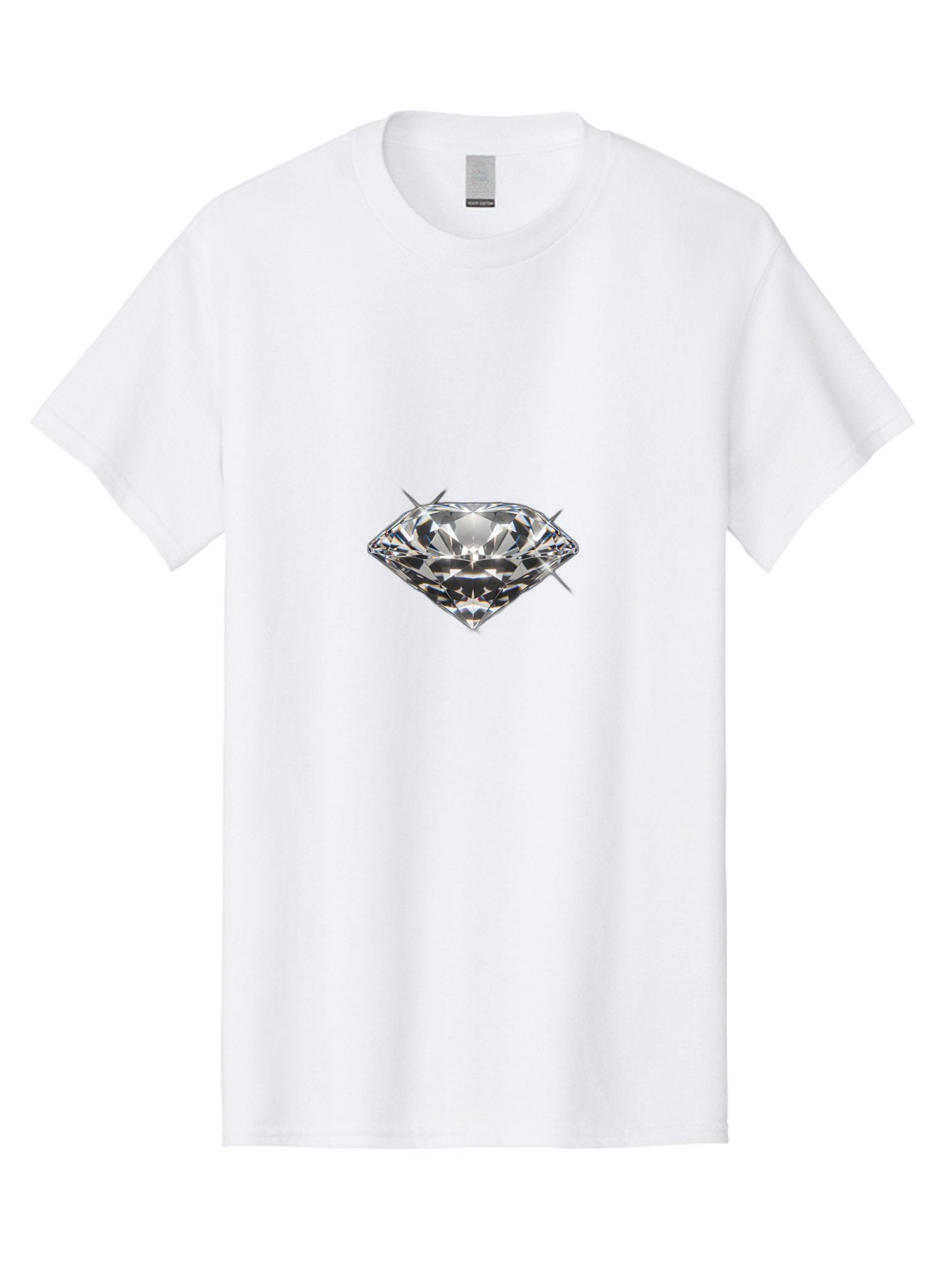 Diamond Men'S Graphic Tee, 100% Cotton, Comfortable Casual Summer Wear, Machine Washable, Diamond, Luxury Jewelry, Precious Stone, Sparkling Gem, Brilliant Cut, Crystal Clear, Radiant Shine, Elegant Design Bae174 6