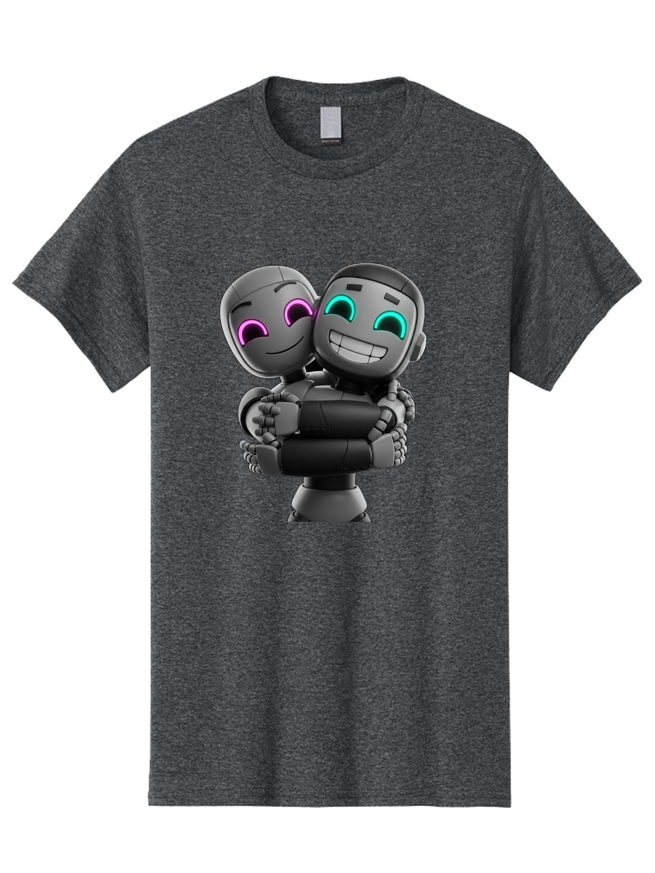 Gemini Men'S Graphic Tee, 100% Cotton, Comfortable Casual Summer Wear, Machine Washable, Ai Robots, Robot Friendship, Digital Companions, Futuristic Technology, Robotic Love, Innovative Design, Artificial Intelligence, Modern Robotics, Bae187 3