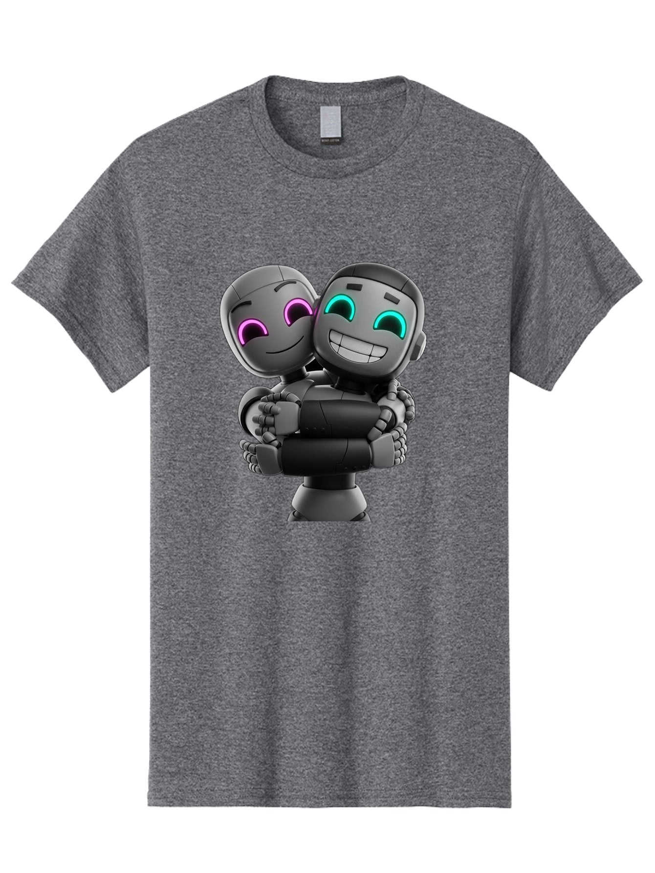 Gemini Men'S Graphic Tee, 100% Cotton, Comfortable Casual Summer Wear, Machine Washable, Ai Robots, Robot Friendship, Digital Companions, Futuristic Technology, Robotic Love, Innovative Design, Artificial Intelligence, Modern Robotics, Bae187 15