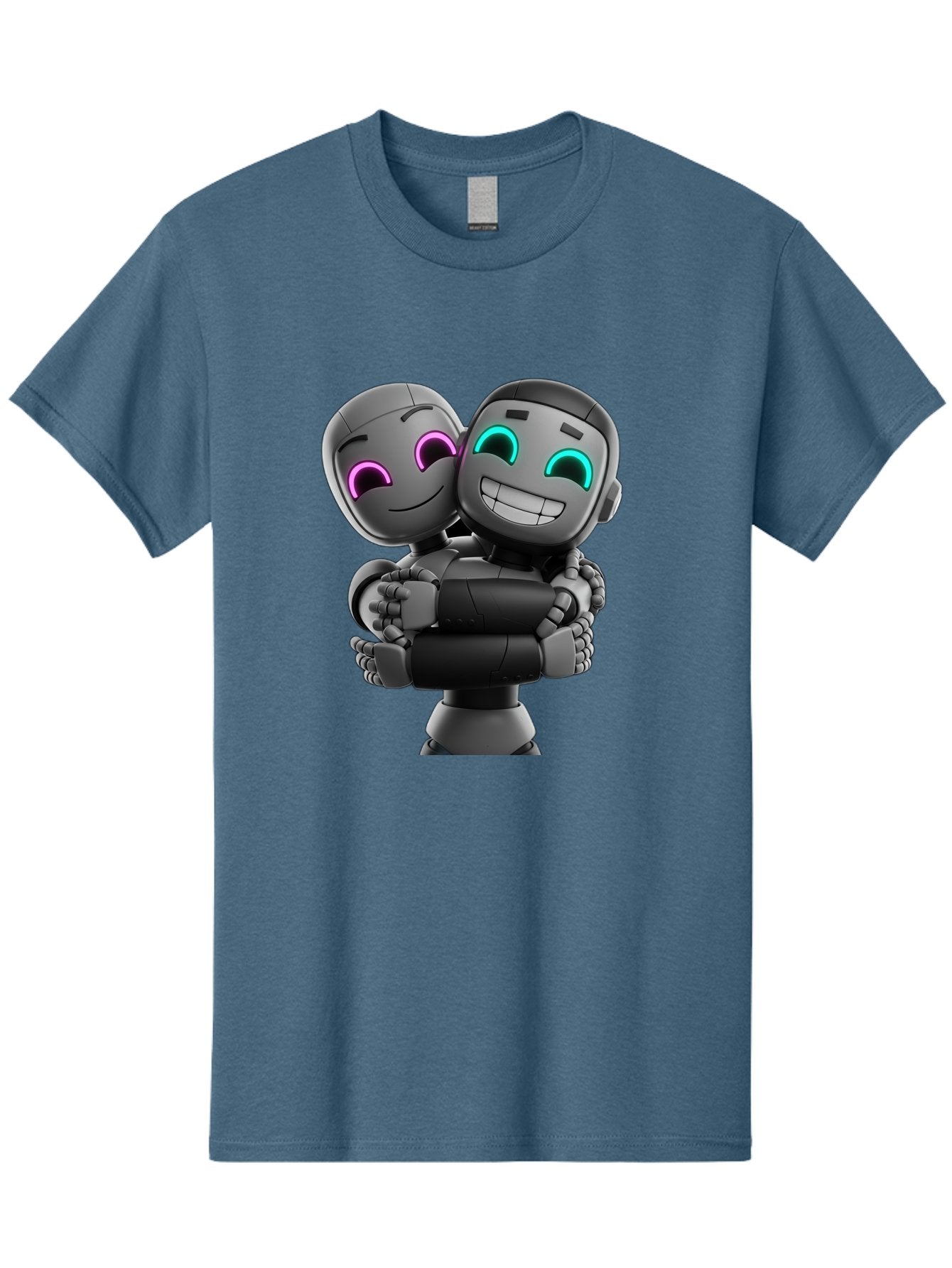 Gemini Men'S Graphic Tee, 100% Cotton, Comfortable Casual Summer Wear, Machine Washable, Ai Robots, Robot Friendship, Digital Companions, Futuristic Technology, Robotic Love, Innovative Design, Artificial Intelligence, Modern Robotics, Bae187 7