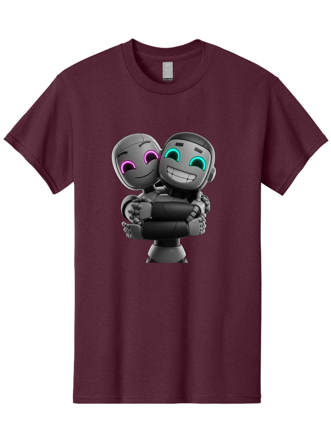 Gemini Men'S Graphic Tee, 100% Cotton, Comfortable Casual Summer Wear, Machine Washable, Ai Robots, Robot Friendship, Digital Companions, Futuristic Technology, Robotic Love, Innovative Design, Artificial Intelligence, Modern Robotics, Bae187 11