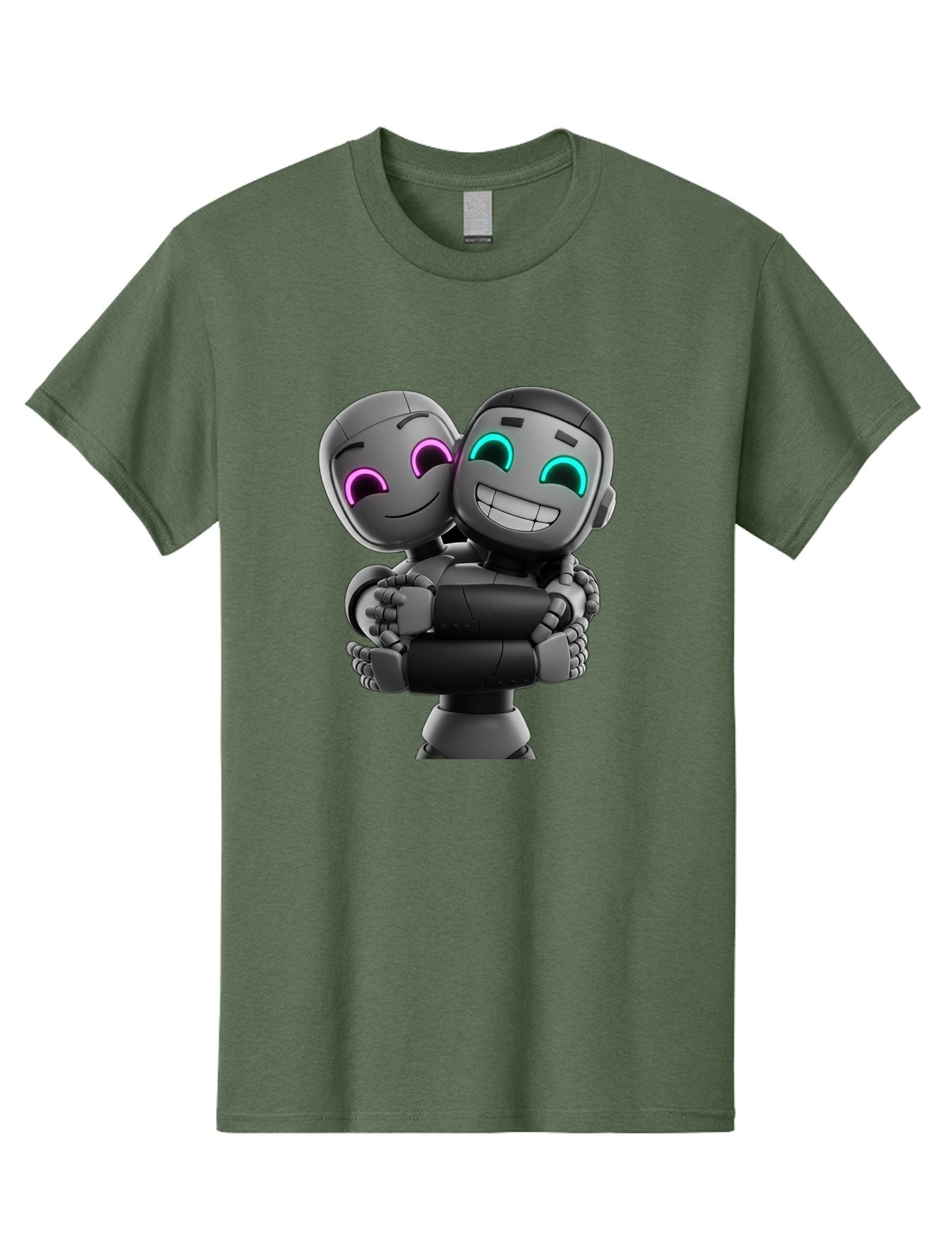 Gemini Men'S Graphic Tee, 100% Cotton, Comfortable Casual Summer Wear, Machine Washable, Ai Robots, Robot Friendship, Digital Companions, Futuristic Technology, Robotic Love, Innovative Design, Artificial Intelligence, Modern Robotics, Bae187 8
