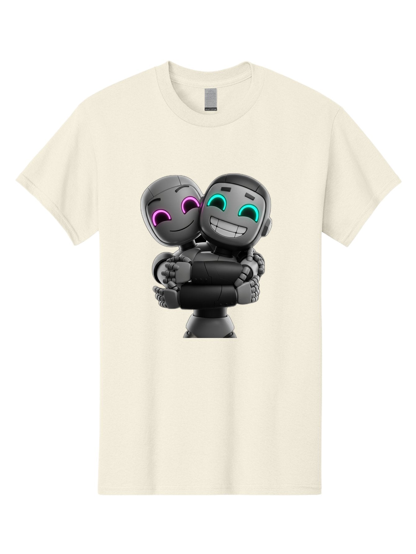 Gemini Men'S Graphic Tee, 100% Cotton, Comfortable Casual Summer Wear, Machine Washable, Ai Robots, Robot Friendship, Digital Companions, Futuristic Technology, Robotic Love, Innovative Design, Artificial Intelligence, Modern Robotics, Bae187 9