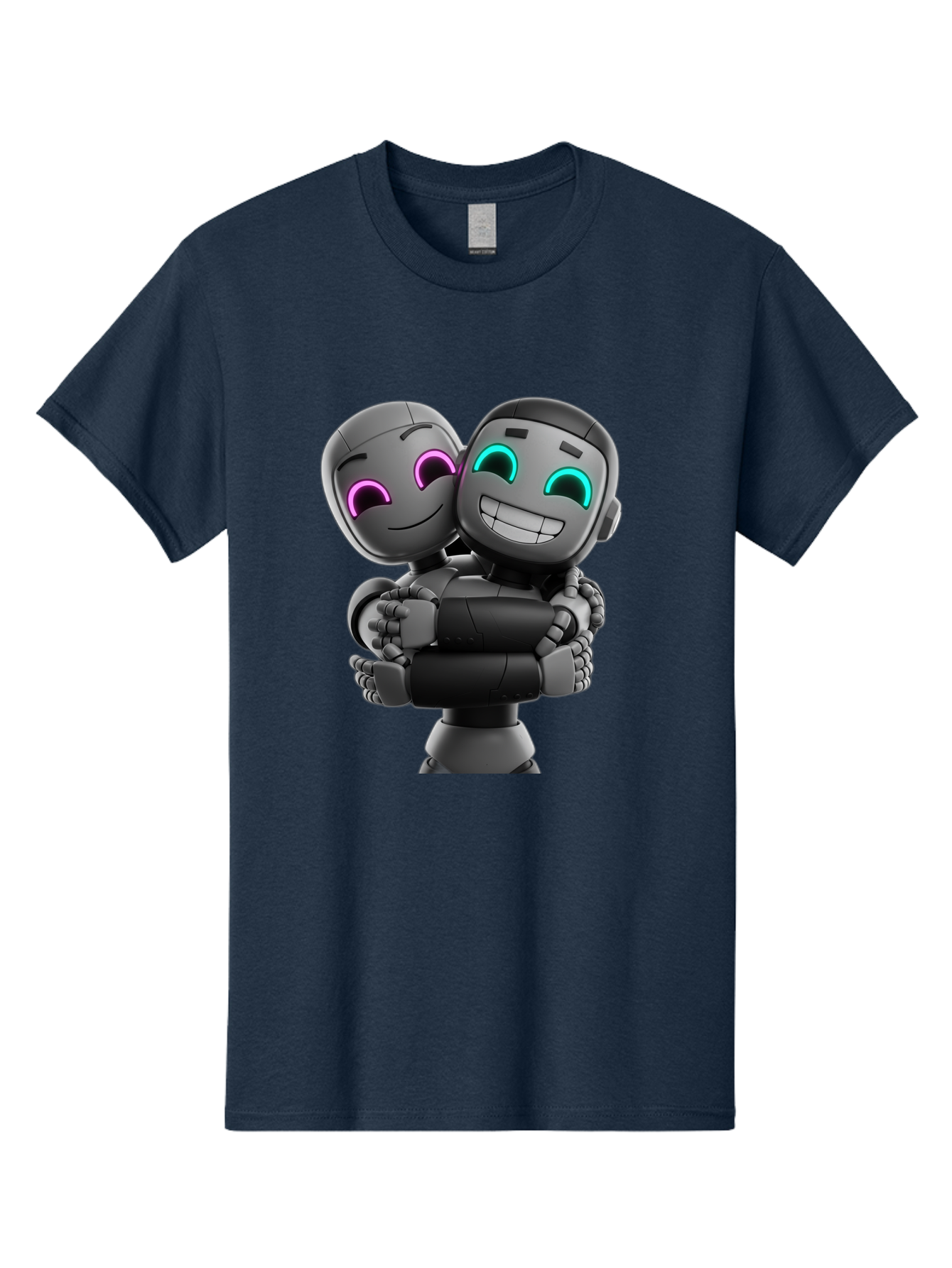 Gemini Men'S Graphic Tee, 100% Cotton, Comfortable Casual Summer Wear, Machine Washable, Ai Robots, Robot Friendship, Digital Companions, Futuristic Technology, Robotic Love, Innovative Design, Artificial Intelligence, Modern Robotics, Bae187 15