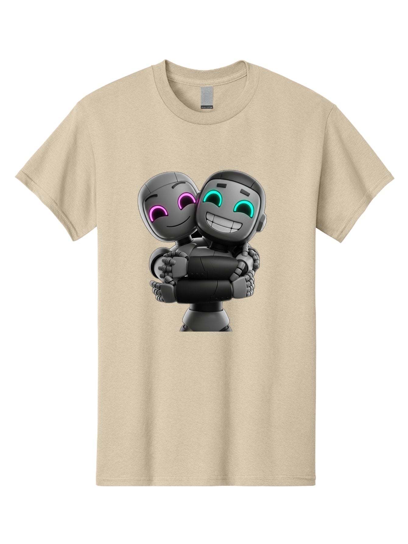 Gemini Men'S Graphic Tee, 100% Cotton, Comfortable Casual Summer Wear, Machine Washable, Ai Robots, Robot Friendship, Digital Companions, Futuristic Technology, Robotic Love, Innovative Design, Artificial Intelligence, Modern Robotics, Bae187 5