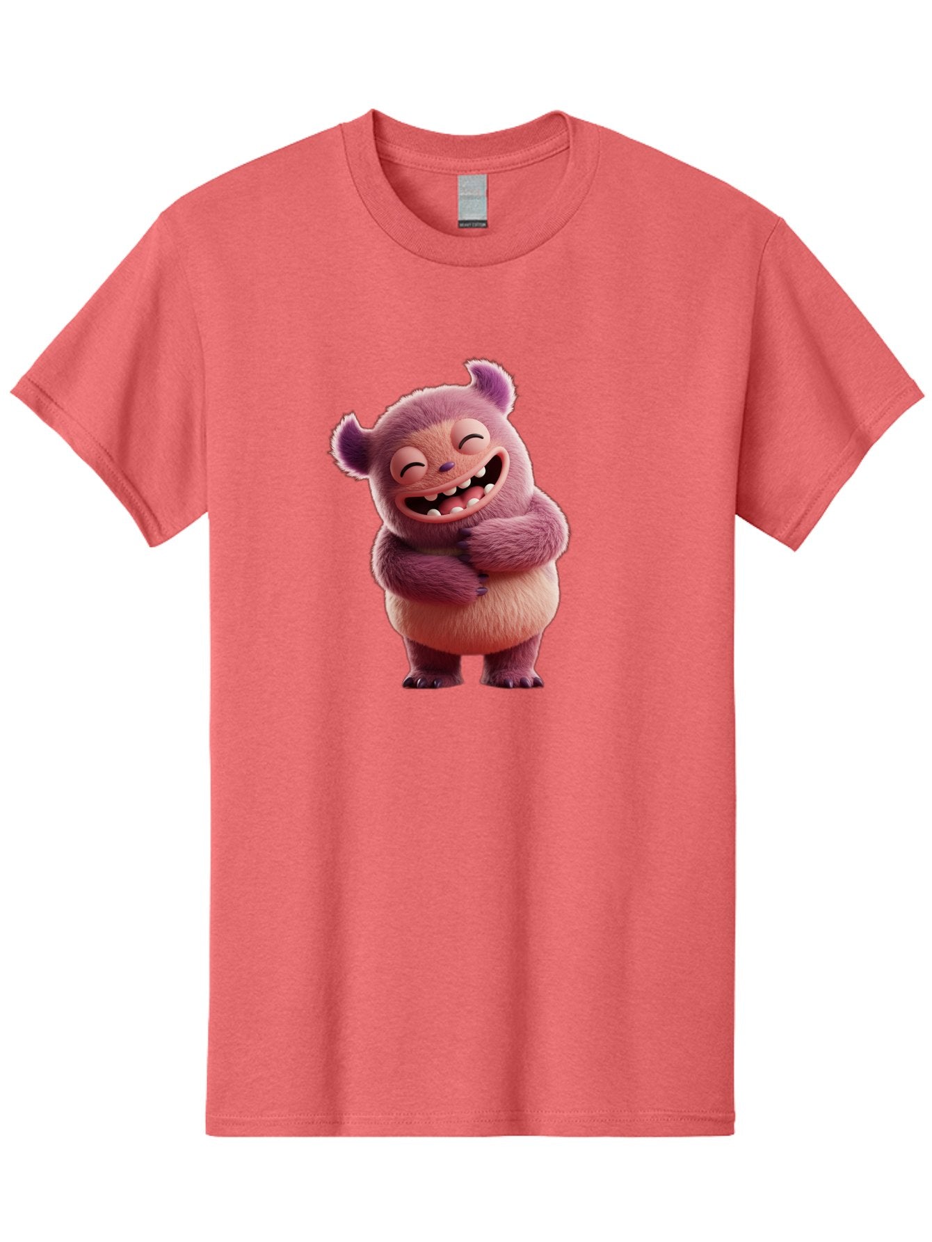 Grumps-Monster Men'S Graphic Tee, 100% Cotton, Comfortable Casual Summer Wear, Machine Washable, Happy Monster, Cartoon Character, Purple Creature, Smiling Face, Embracing Self, Funny Creature, Adorable Monster, Cute Character, Bae193 14