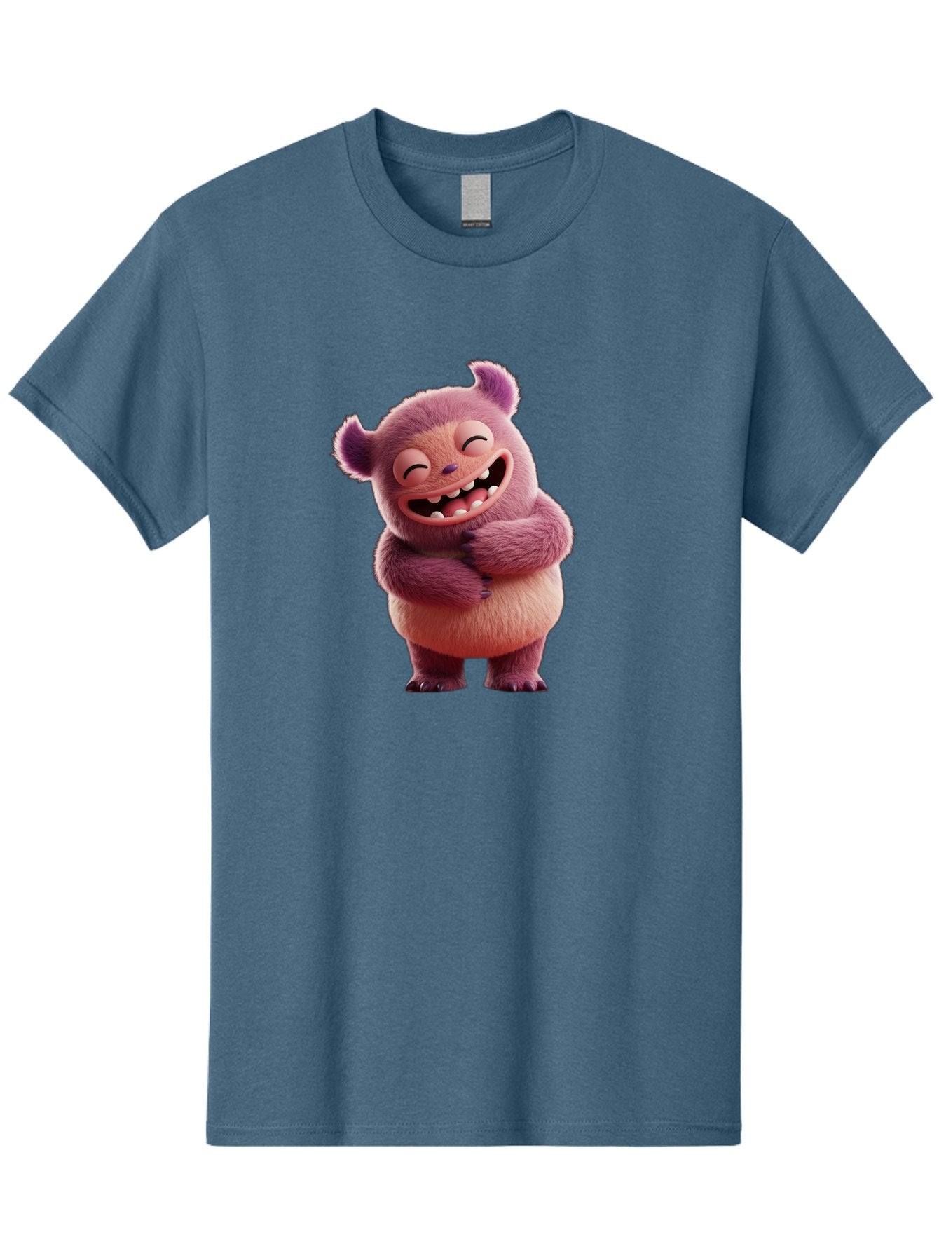 Grumps-Monster Men'S Graphic Tee, 100% Cotton, Comfortable Casual Summer Wear, Machine Washable, Happy Monster, Cartoon Character, Purple Creature, Smiling Face, Embracing Self, Funny Creature, Adorable Monster, Cute Character, Bae193 10