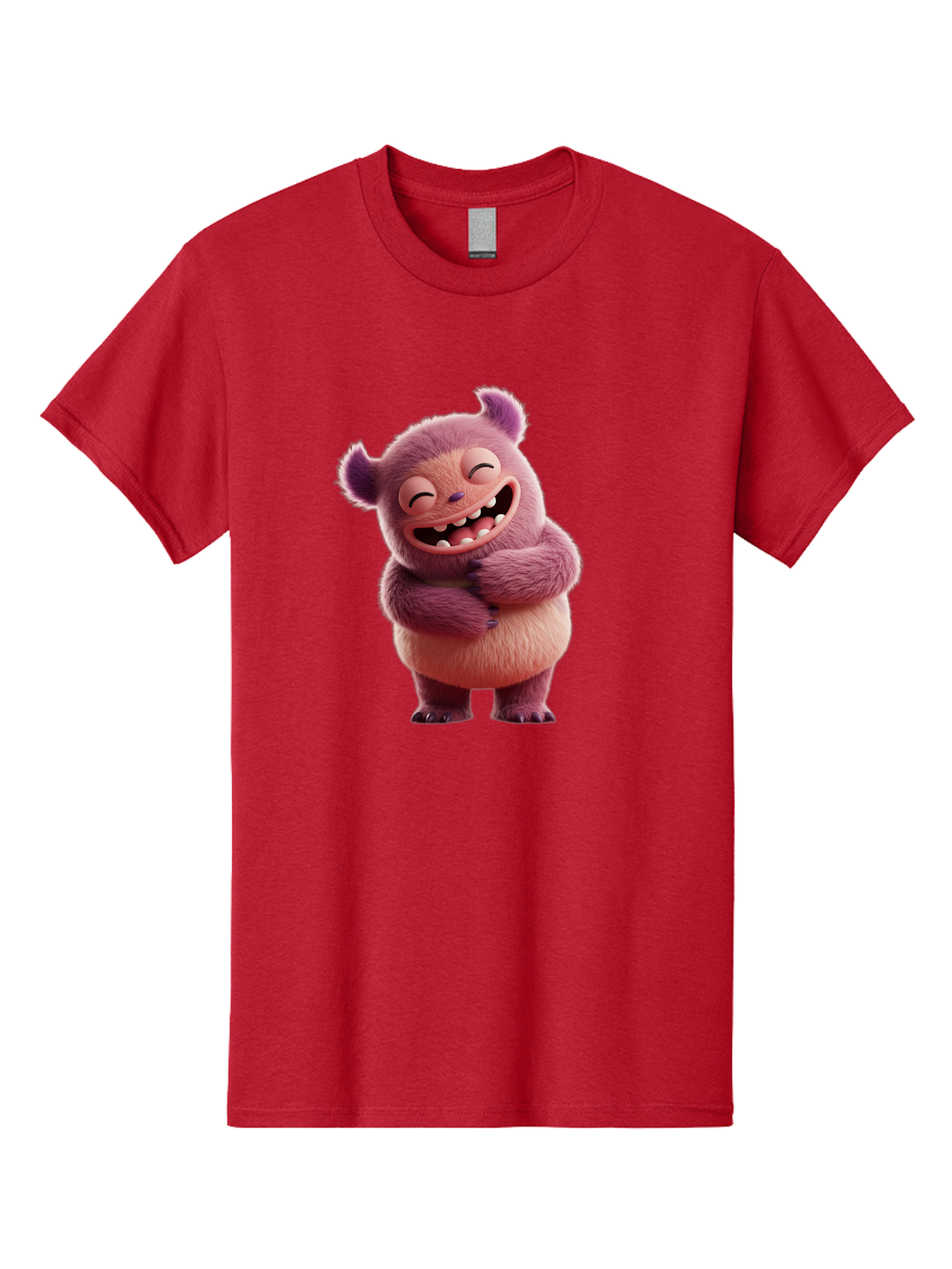 Grumps-Monster Men'S Graphic Tee, 100% Cotton, Comfortable Casual Summer Wear, Machine Washable, Happy Monster, Cartoon Character, Purple Creature, Smiling Face, Embracing Self, Funny Creature, Adorable Monster, Cute Character, Bae193 11
