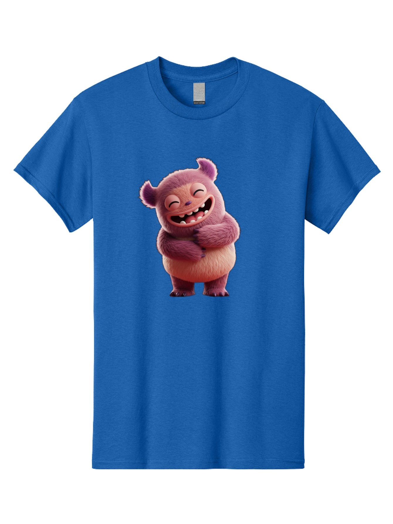 Grumps-Monster Men'S Graphic Tee, 100% Cotton, Comfortable Casual Summer Wear, Machine Washable, Happy Monster, Cartoon Character, Purple Creature, Smiling Face, Embracing Self, Funny Creature, Adorable Monster, Cute Character, Bae193 7