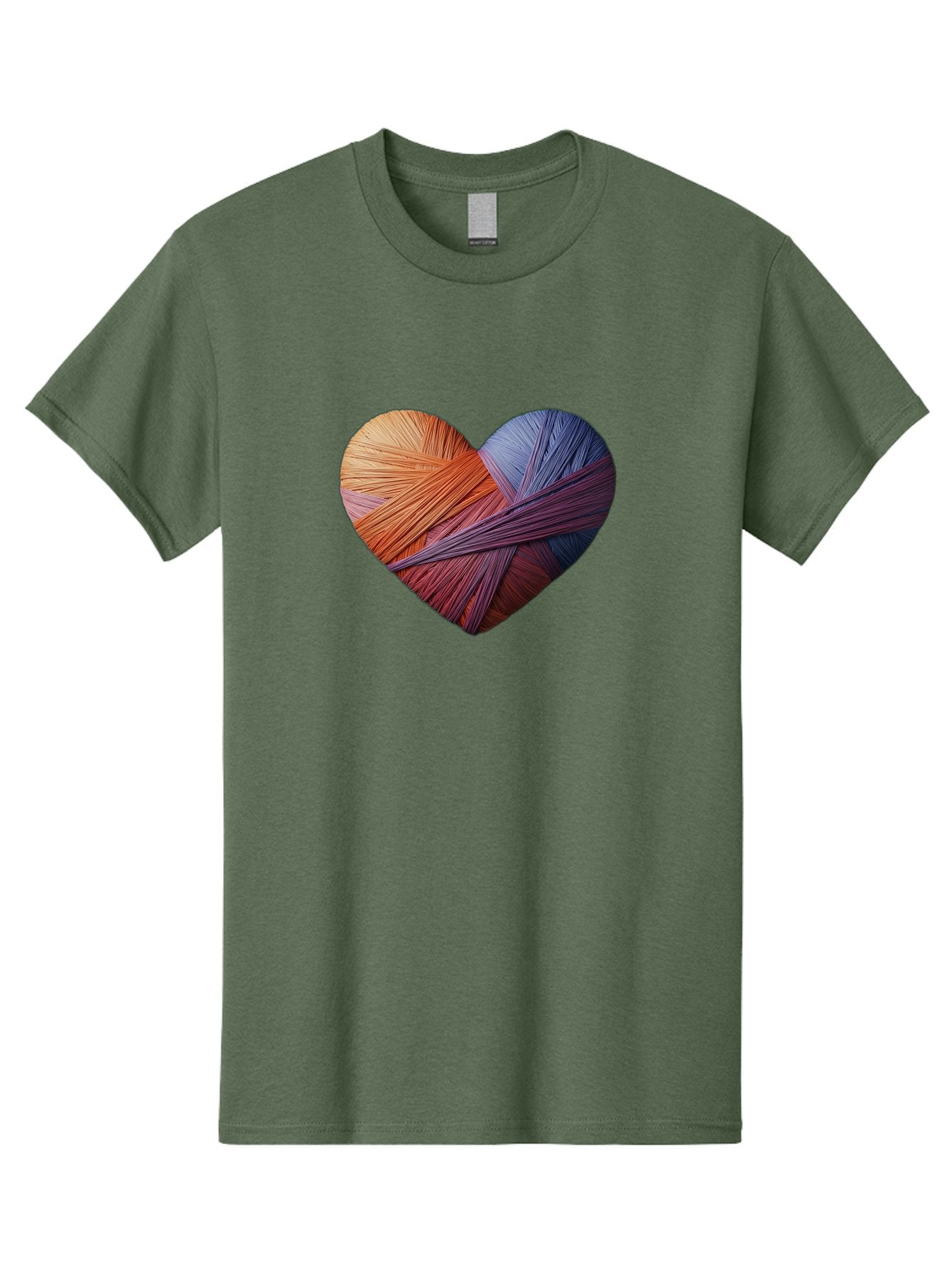 Heart Men'S Graphic Tee, 100% Cotton, Comfortable Casual Summer Wear, Machine Washable, Heart-Shaped Twine, Colorful Threads, Vibrant Colors, Twine Art, Heart Design, Handmade Craft, Creative Expression, Artistic, Yarn, Knitting Bae202 11