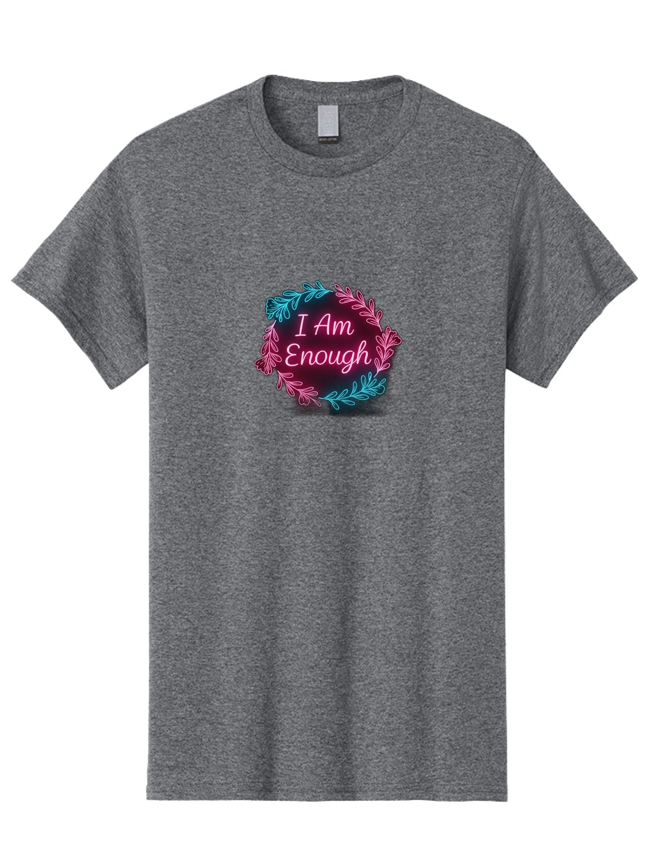 I-Am-Enough-2 Men'S Graphic Tee, 100% Cotton, Comfortable Casual Summer Wear, Machine Washable, Empowerment Message, Motivational Quote, Self Love, Personal Growth, Positive Affirmation, Inspirational Words, Mental Wellness, I Am Enough Bae206