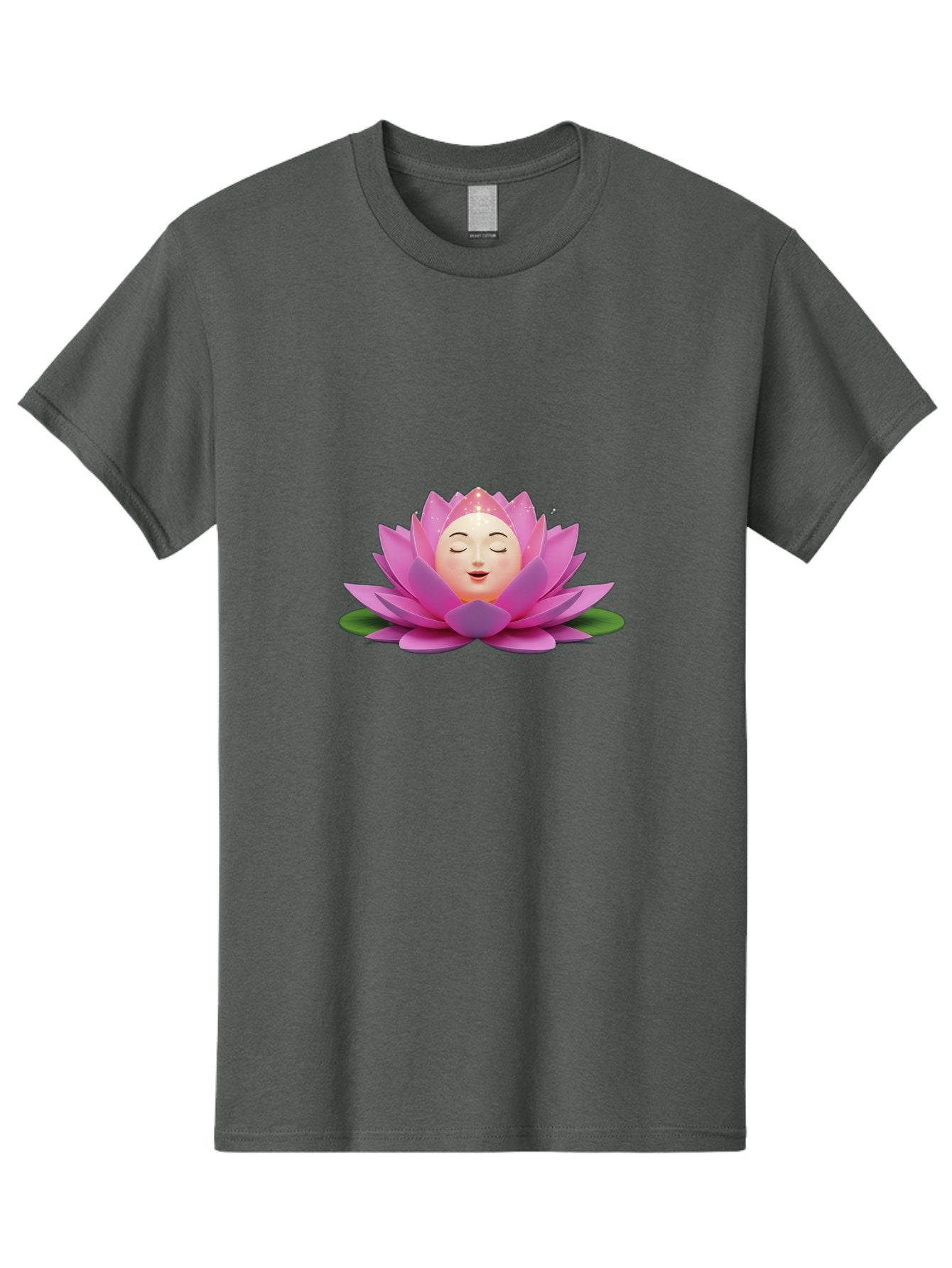 Lotus-Flower-Emoji Men'S Graphic Tee, 100% Cotton, Comfortable Casual Summer Wear, Machine Washable, Pink Lotus Flower, Serene Face, Closed Eyes, Smiling, Relaxed Mood, Water Lily, Peaceful Ambiance, Meditation Symbol, Spiritual Growth, Bae222 7