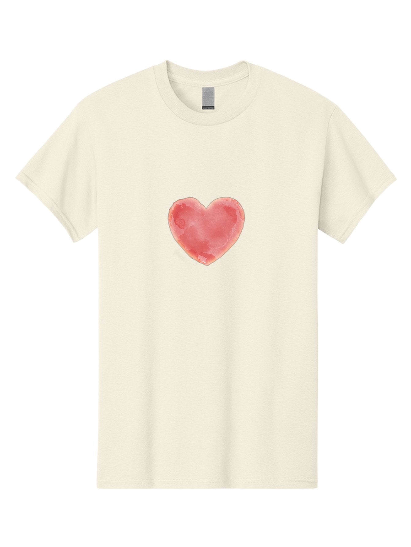 Pink-Heart Men'S Graphic Tee, 100% Cotton, Comfortable Casual Summer Wear, Machine Washable, Pink Heart, Heart Shape, Watercolor Art, Love Symbol, Valentines Day, Romantic Gesture, Tender Touch, Soft Pink Hue Bae238 14