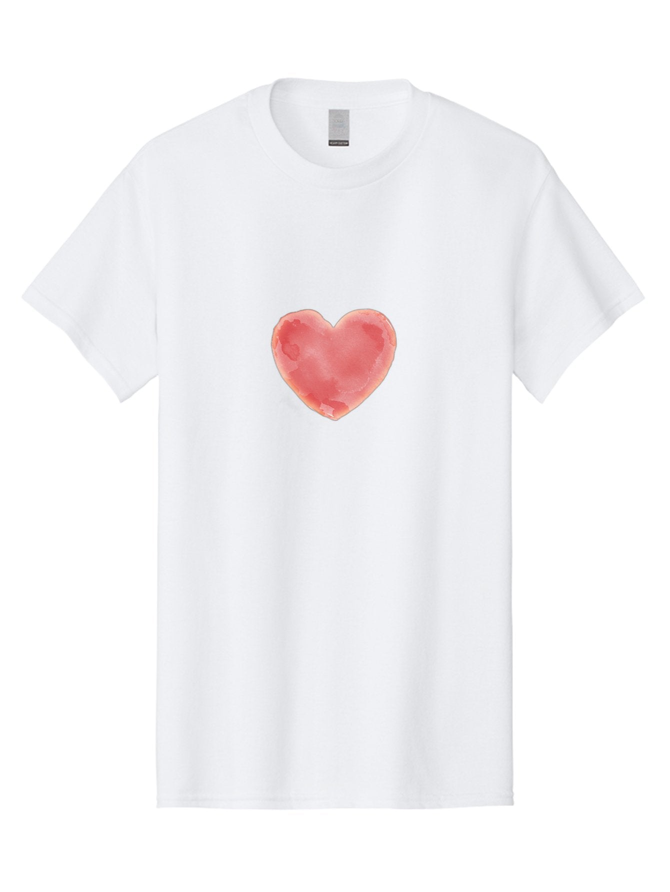 Pink-Heart Men'S Graphic Tee, 100% Cotton, Comfortable Casual Summer Wear, Machine Washable, Pink Heart, Heart Shape, Watercolor Art, Love Symbol, Valentines Day, Romantic Gesture, Tender Touch, Soft Pink Hue Bae238 6