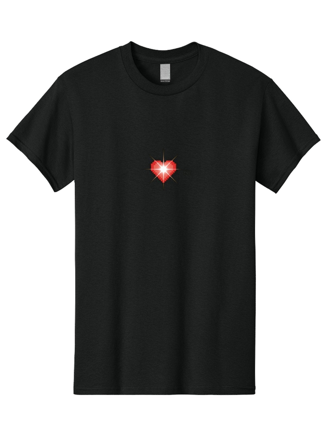 Red-Heart-Sparkle Men'S Graphic Tee, 100% Cotton, Comfortable Casual Summer Wear, Machine Washable, Red Heart, Diamond Heart, Shiny Heart, Love Symbol, Valentine'S Day, Heart Icon, Sparkle Effect, Love Sign Bae254 6