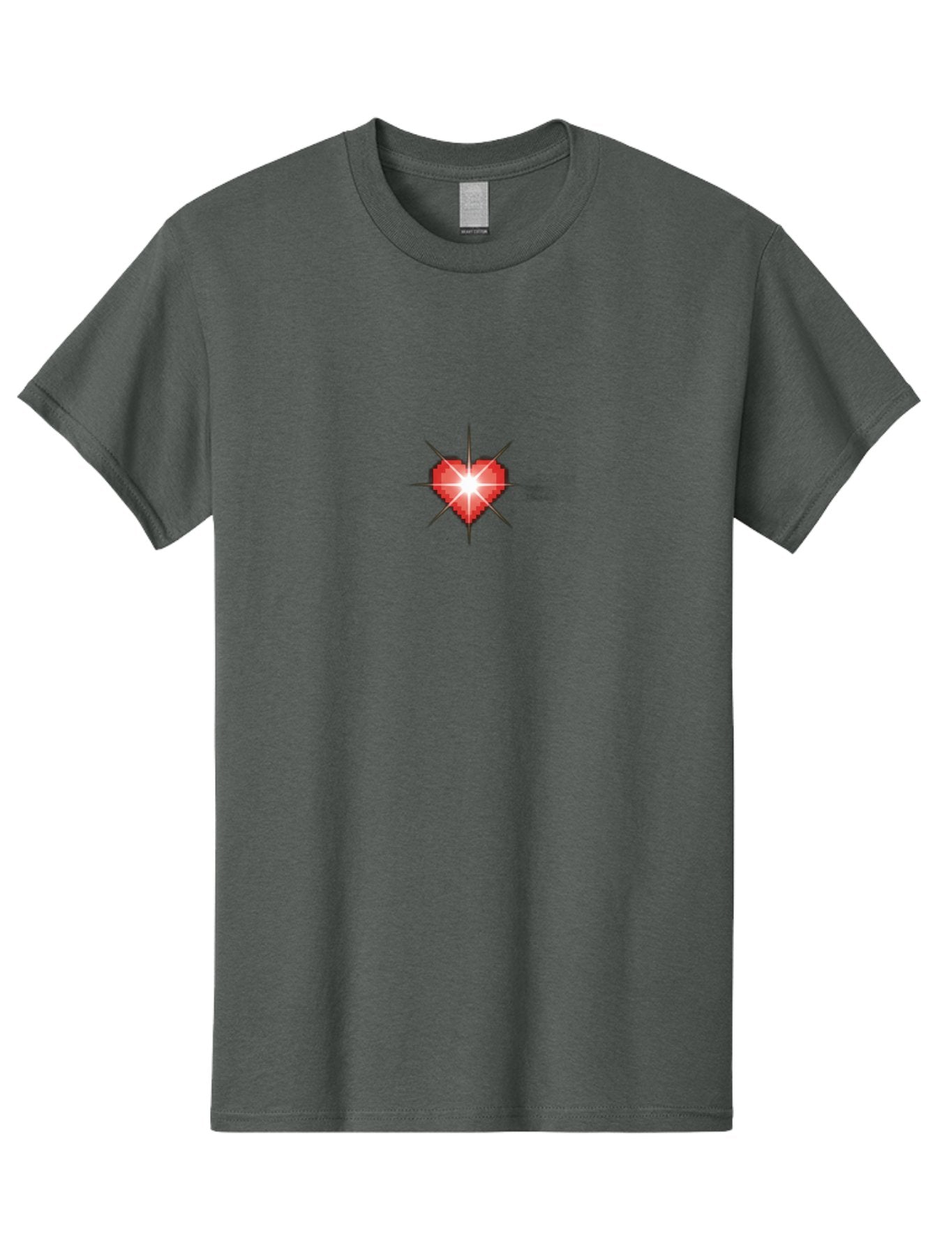 Red-Heart-Sparkle Men'S Graphic Tee, 100% Cotton, Comfortable Casual Summer Wear, Machine Washable, Red Heart, Diamond Heart, Shiny Heart, Love Symbol, Valentine'S Day, Heart Icon, Sparkle Effect, Love Sign Bae254