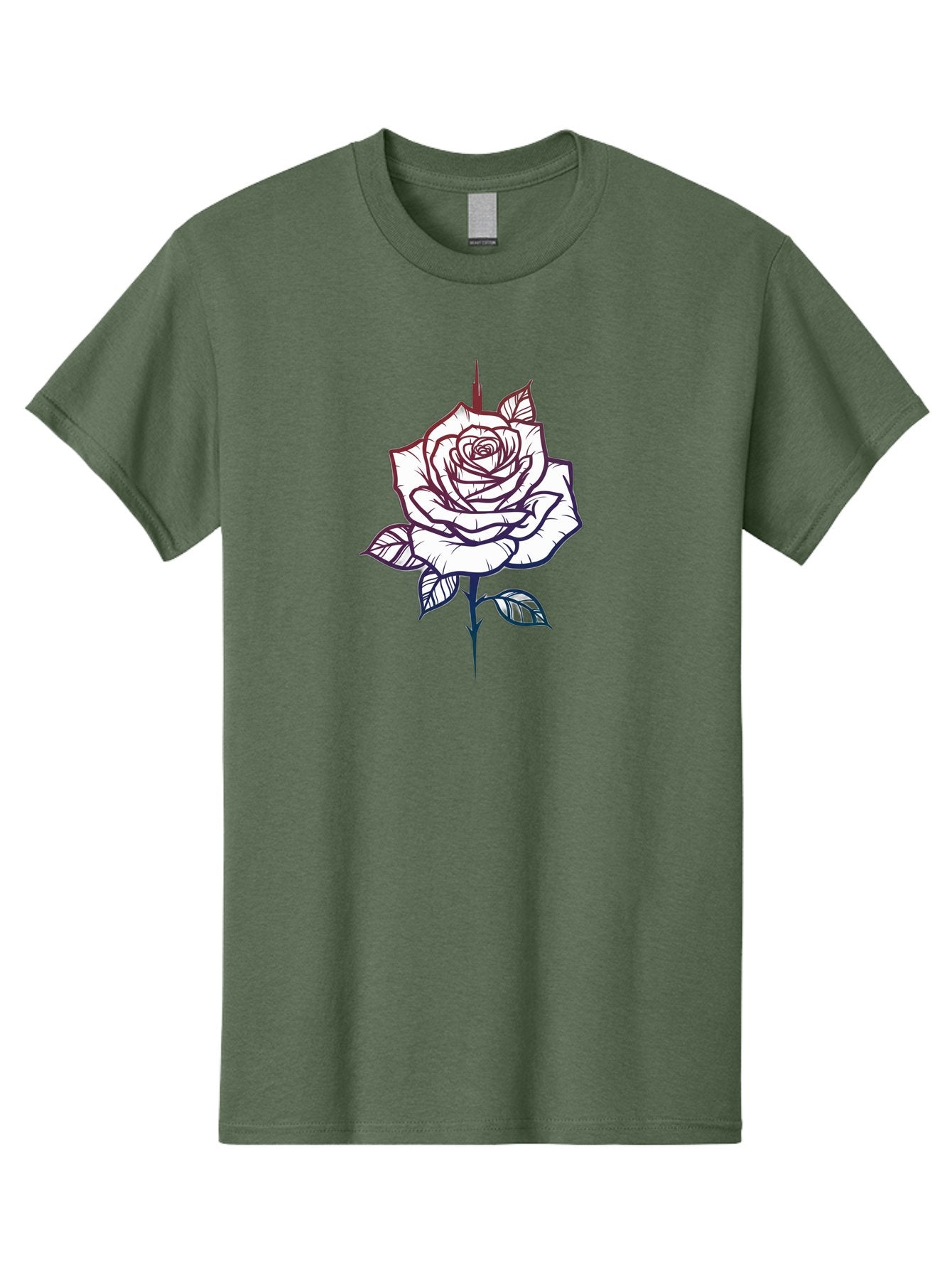 Rose-1 Men'S Graphic Tee, 100% Cotton, Comfortable Casual Summer Wear, Machine Washable, Black And White Rose Illustration, Tattoo Style Rose, Minimalist Design, Elegant Floral Art, Dark Linework, Rose Silhouette, Simple Yet Striking Bae257 12