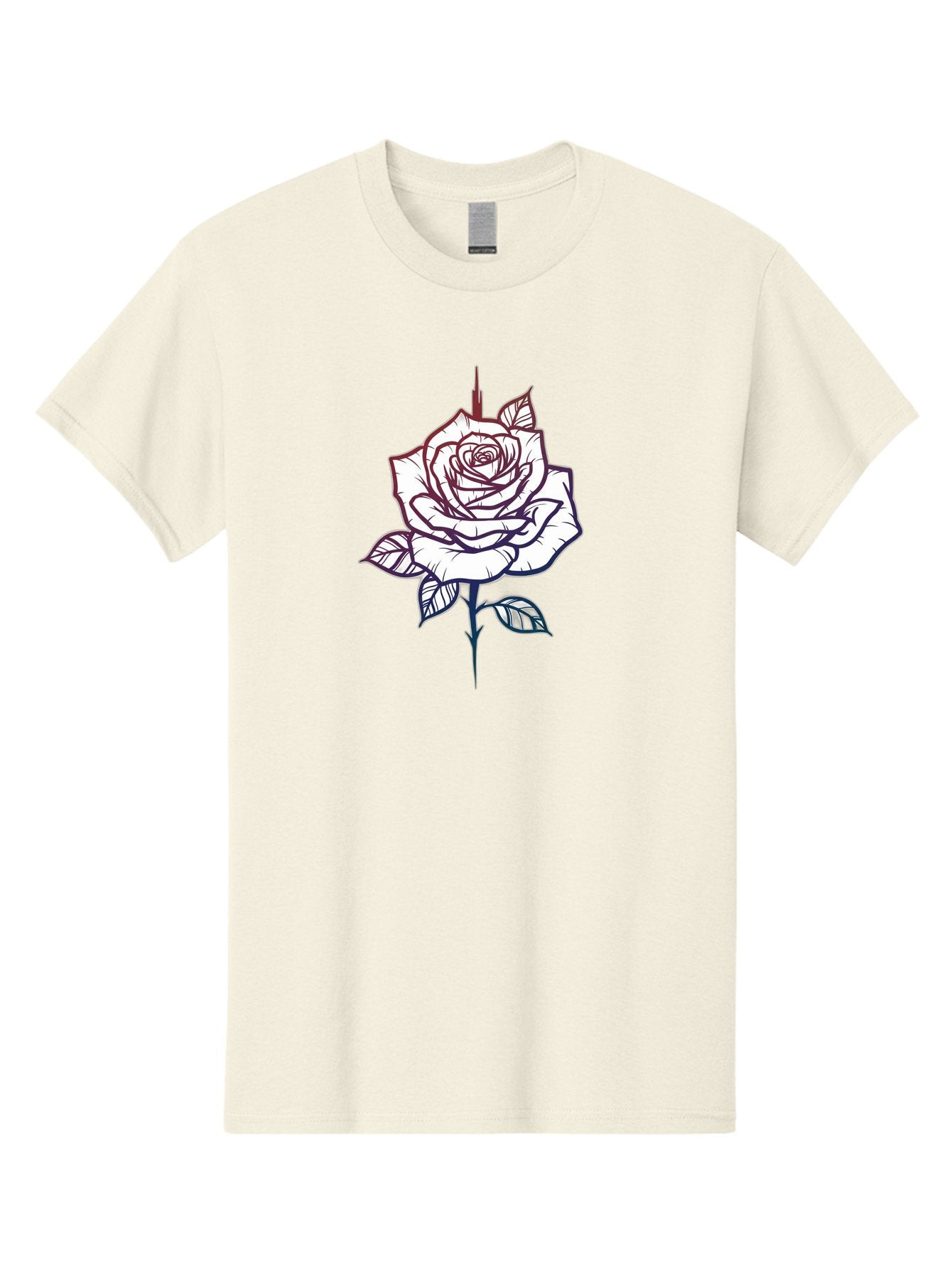 Rose-1 Men'S Graphic Tee, 100% Cotton, Comfortable Casual Summer Wear, Machine Washable, Black And White Rose Illustration, Tattoo Style Rose, Minimalist Design, Elegant Floral Art, Dark Linework, Rose Silhouette, Simple Yet Striking Bae257