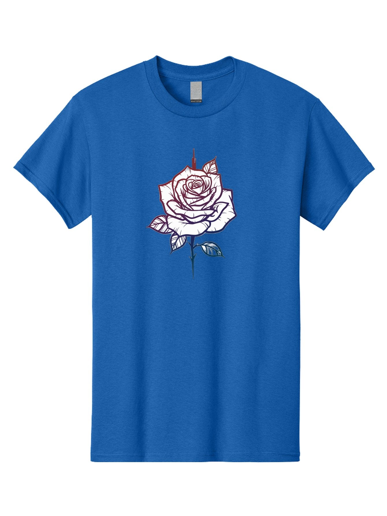 Rose-1 Men'S Graphic Tee, 100% Cotton, Comfortable Casual Summer Wear, Machine Washable, Black And White Rose Illustration, Tattoo Style Rose, Minimalist Design, Elegant Floral Art, Dark Linework, Rose Silhouette, Simple Yet Striking Bae257 10