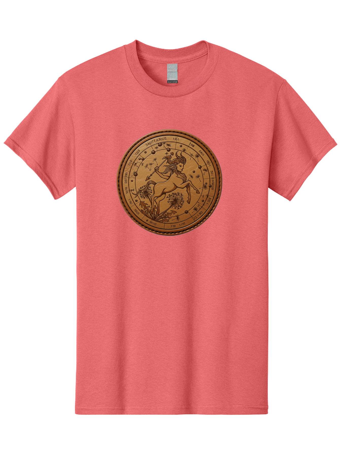 Sagittarius Men'S Graphic Tee, 100% Cotton, Comfortable Casual Summer Wear, Machine Washable, Sagittarius Zodiac Sign, Centaur Archer, Astrology Symbol, Horoscope Illustration, Dandelion Flowers, Celestial Map, Ancient Mythology, Mystical Art Bae263 10