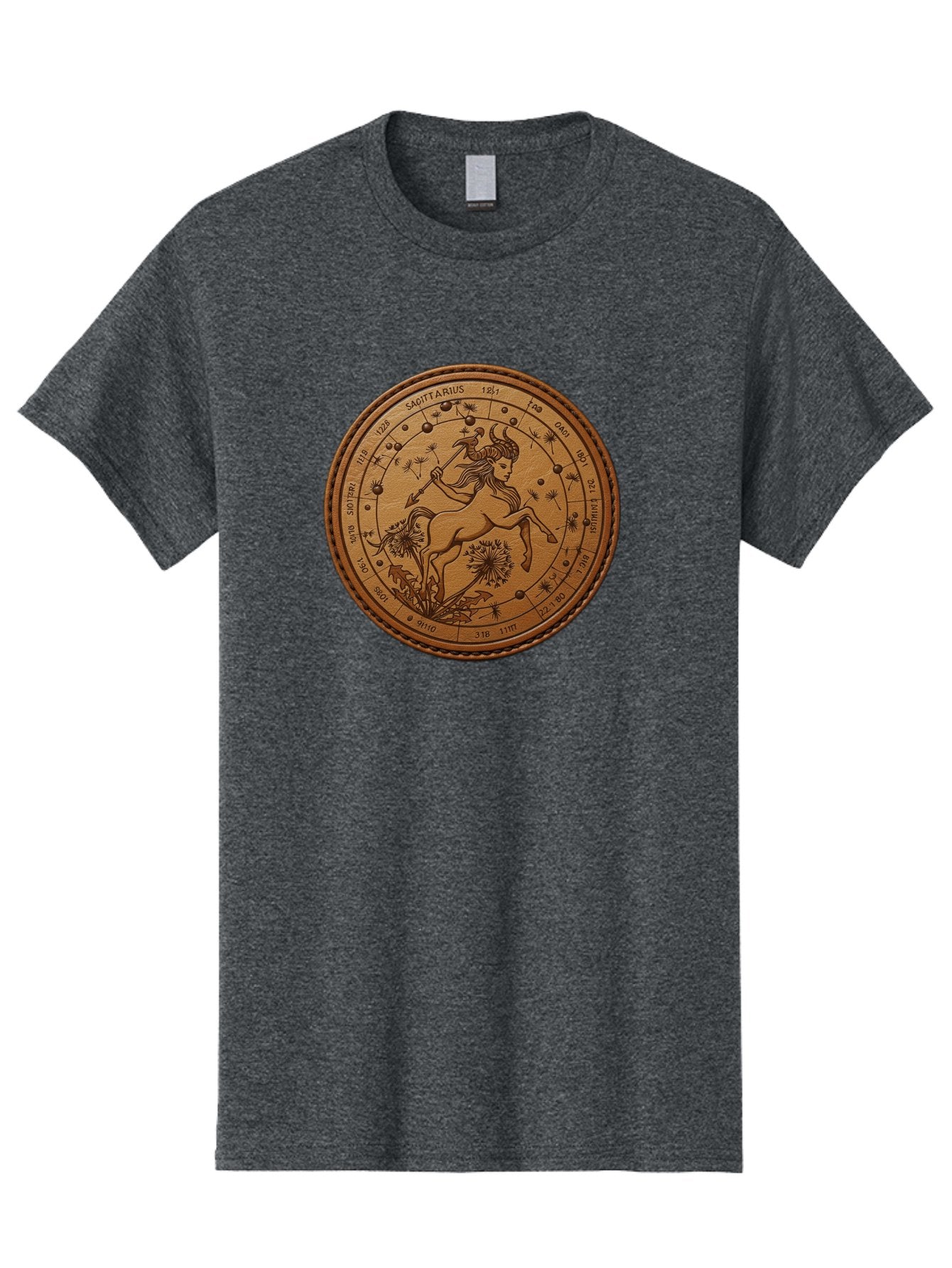 Sagittarius Men'S Graphic Tee, 100% Cotton, Comfortable Casual Summer Wear, Machine Washable, Sagittarius Zodiac Sign, Centaur Archer, Astrology Symbol, Horoscope Illustration, Dandelion Flowers, Celestial Map, Ancient Mythology, Mystical Art Bae263 15