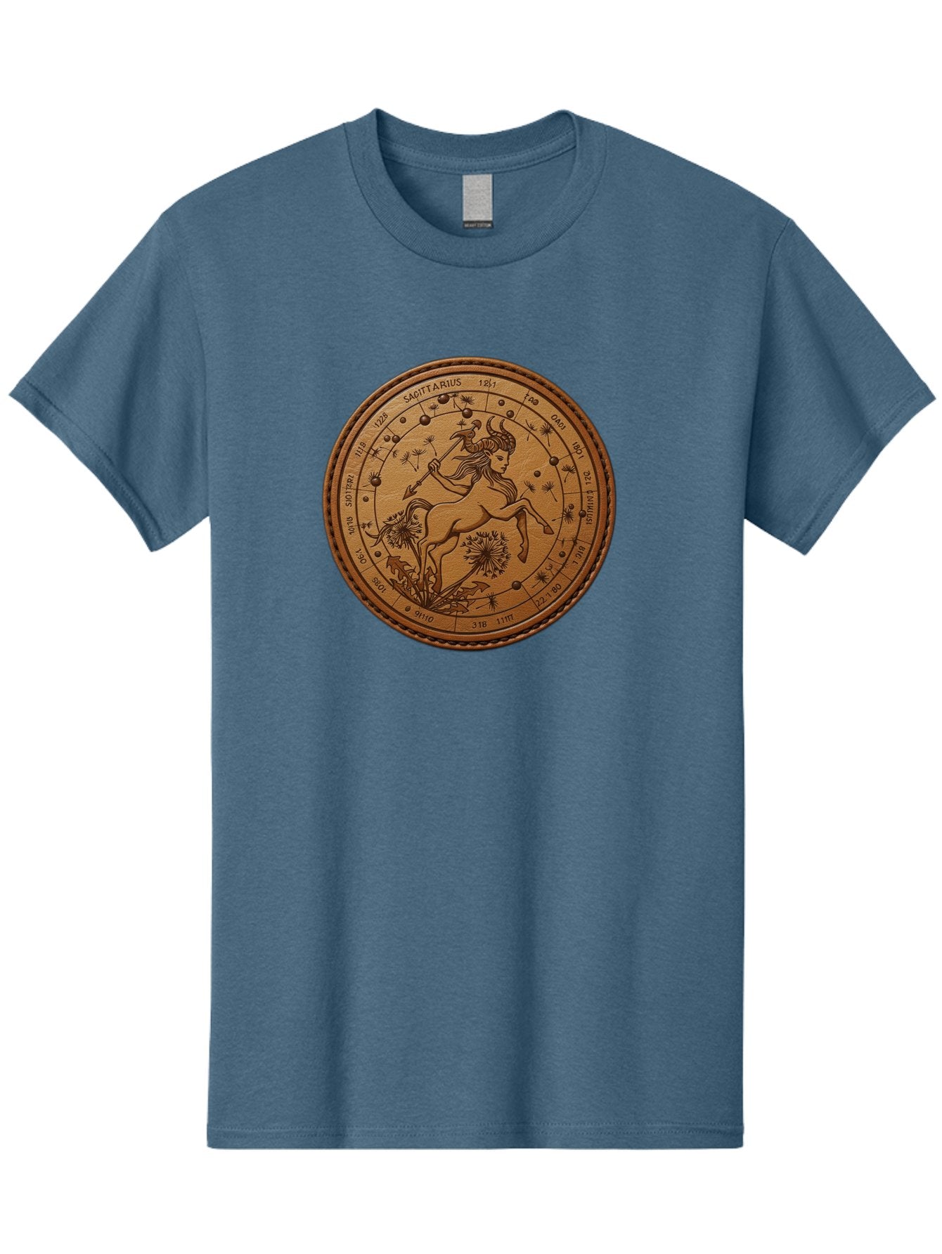 Sagittarius Men'S Graphic Tee, 100% Cotton, Comfortable Casual Summer Wear, Machine Washable, Sagittarius Zodiac Sign, Centaur Archer, Astrology Symbol, Horoscope Illustration, Dandelion Flowers, Celestial Map, Ancient Mythology, Mystical Art Bae263 4