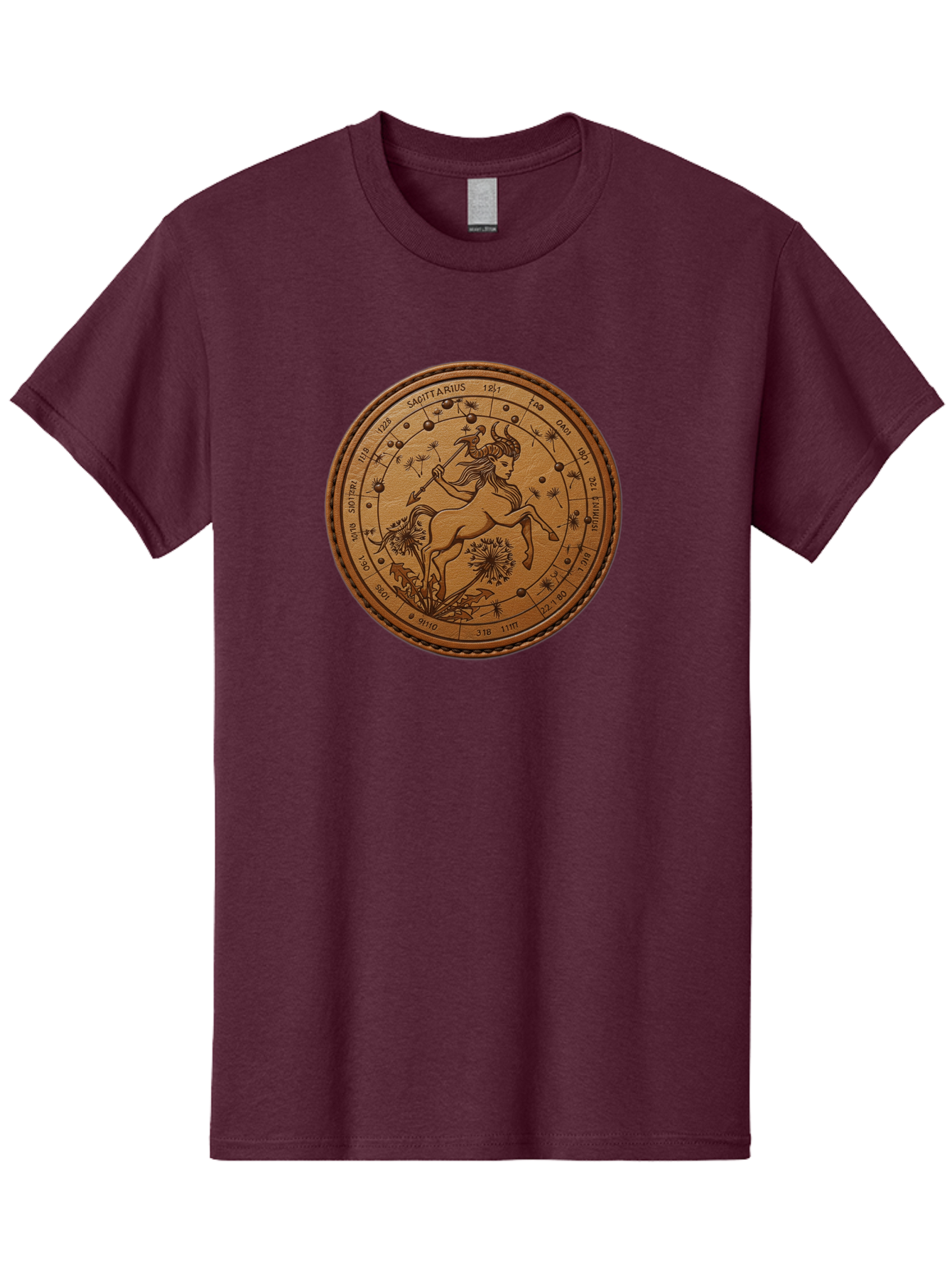 Sagittarius Men'S Graphic Tee, 100% Cotton, Comfortable Casual Summer Wear, Machine Washable, Sagittarius Zodiac Sign, Centaur Archer, Astrology Symbol, Horoscope Illustration, Dandelion Flowers, Celestial Map, Ancient Mythology, Mystical Art Bae263 8