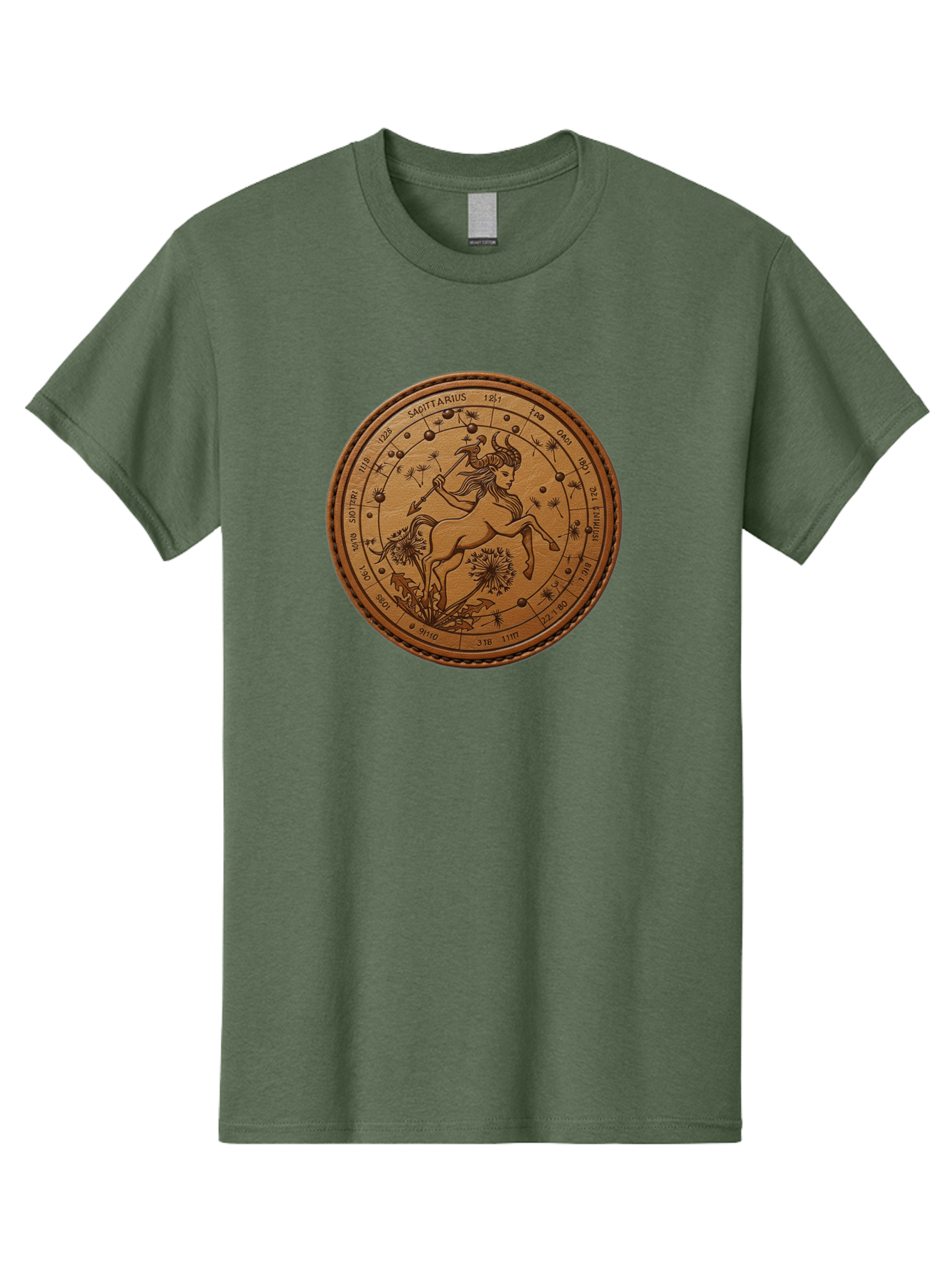 Sagittarius Men'S Graphic Tee, 100% Cotton, Comfortable Casual Summer Wear, Machine Washable, Sagittarius Zodiac Sign, Centaur Archer, Astrology Symbol, Horoscope Illustration, Dandelion Flowers, Celestial Map, Ancient Mythology, Mystical Art Bae263 6