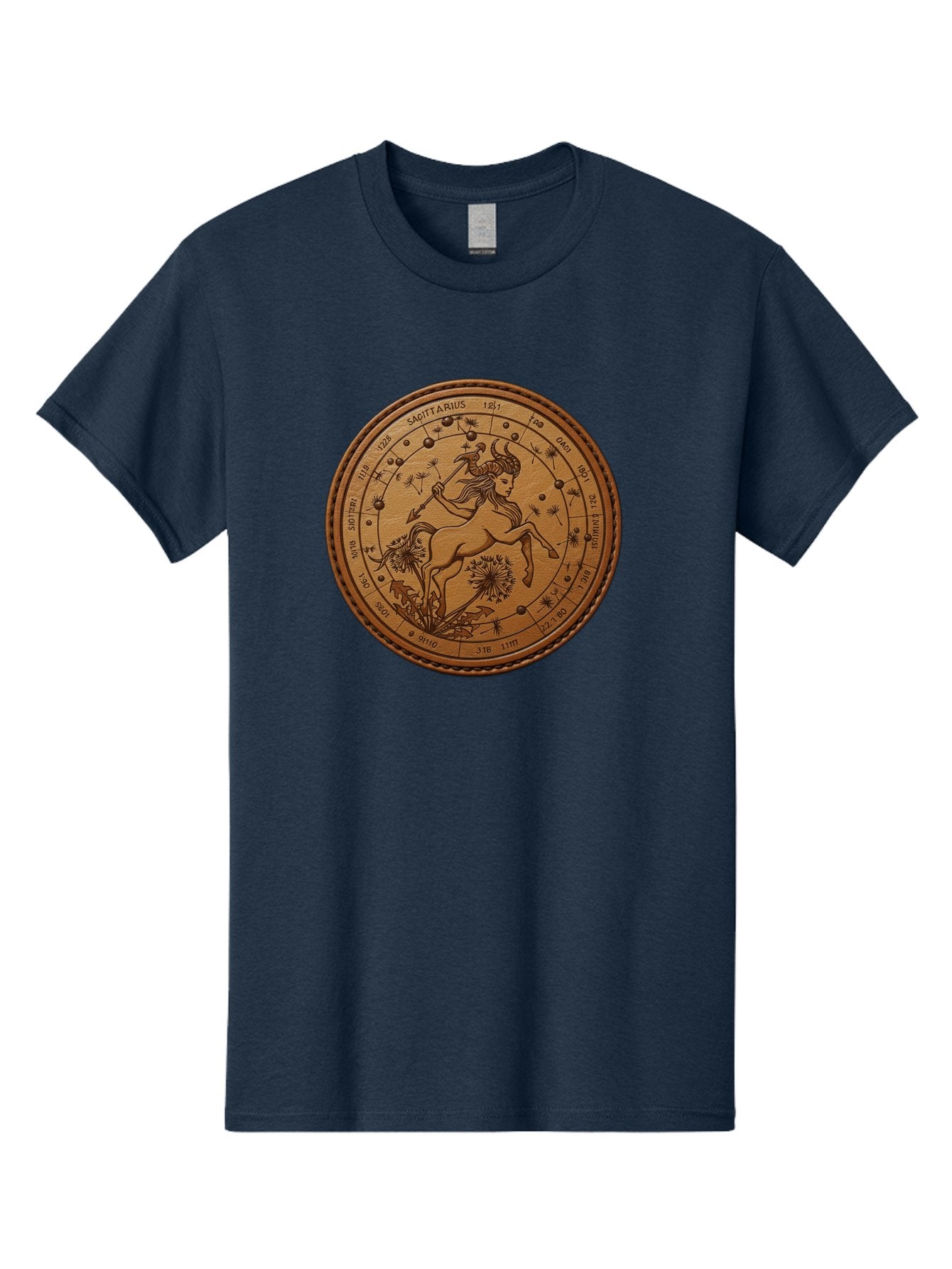 Sagittarius Men'S Graphic Tee, 100% Cotton, Comfortable Casual Summer Wear, Machine Washable, Sagittarius Zodiac Sign, Centaur Archer, Astrology Symbol, Horoscope Illustration, Dandelion Flowers, Celestial Map, Ancient Mythology, Mystical Art Bae263 13