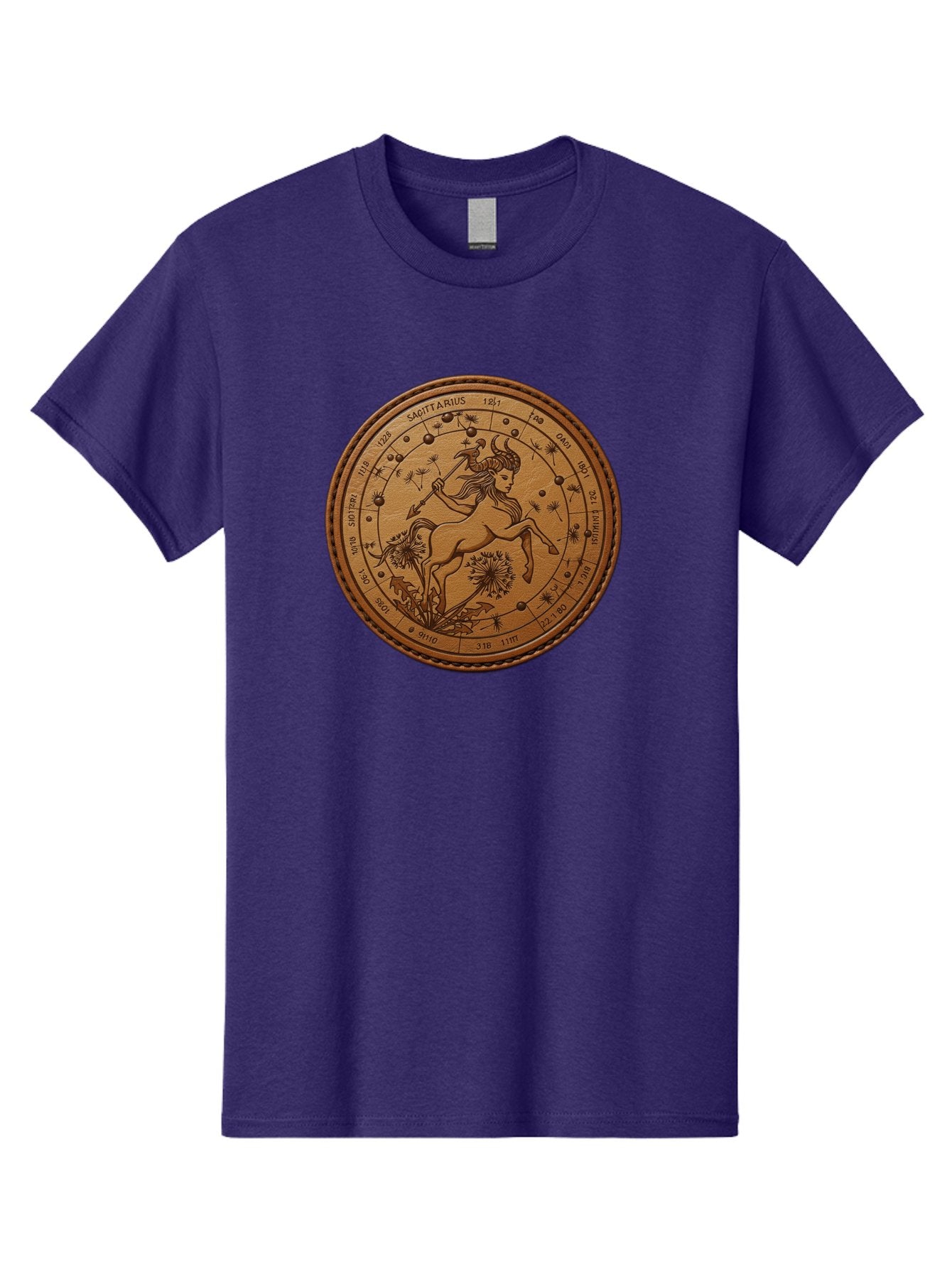 Sagittarius Men'S Graphic Tee, 100% Cotton, Comfortable Casual Summer Wear, Machine Washable, Sagittarius Zodiac Sign, Centaur Archer, Astrology Symbol, Horoscope Illustration, Dandelion Flowers, Celestial Map, Ancient Mythology, Mystical Art Bae263 9