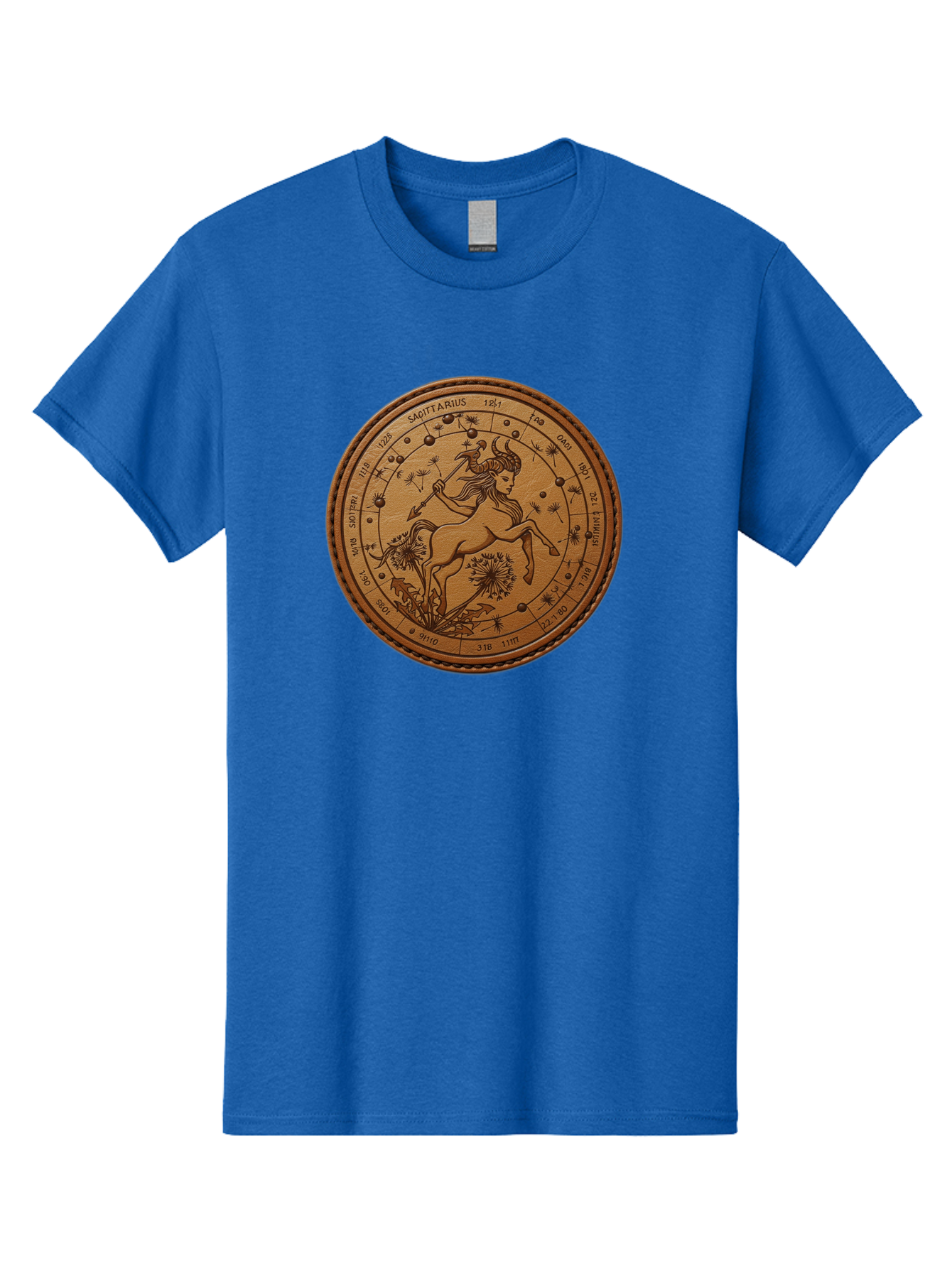 Sagittarius Men'S Graphic Tee, 100% Cotton, Comfortable Casual Summer Wear, Machine Washable, Sagittarius Zodiac Sign, Centaur Archer, Astrology Symbol, Horoscope Illustration, Dandelion Flowers, Celestial Map, Ancient Mythology, Mystical Art Bae263 7