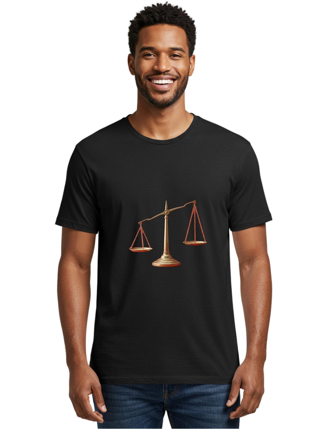 Scales-Of-Justice Men'S Graphic Tee, 100% Cotton, Comfortable Casual Summer Wear, Machine Washable, Justice Symbol, Balance Scale, Law And Order, Fairness, Equality, Legal Representation, Equilibrium Bae266 30
