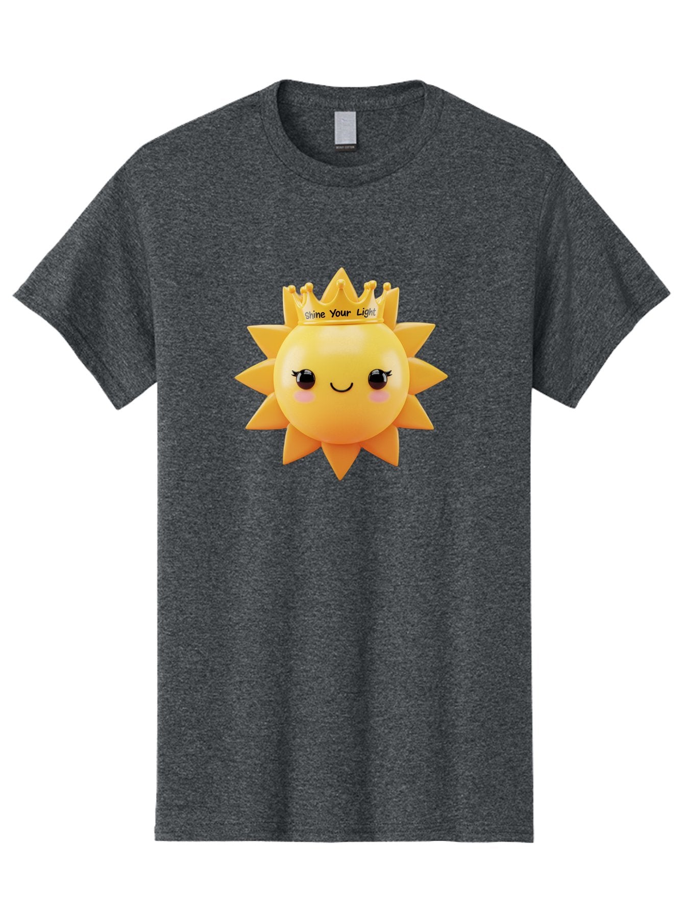 Shine-Your-Light-Sun Men'S Graphic Tee, 100% Cotton, Comfortable Casual Summer Wear, Machine Washable, Smiling Sun Figurine, Inspirational Quote, Motivational Message, Positive Affirmation, Shine Your Light, Cute Cartoon Character, Happy Face, Bae274 8