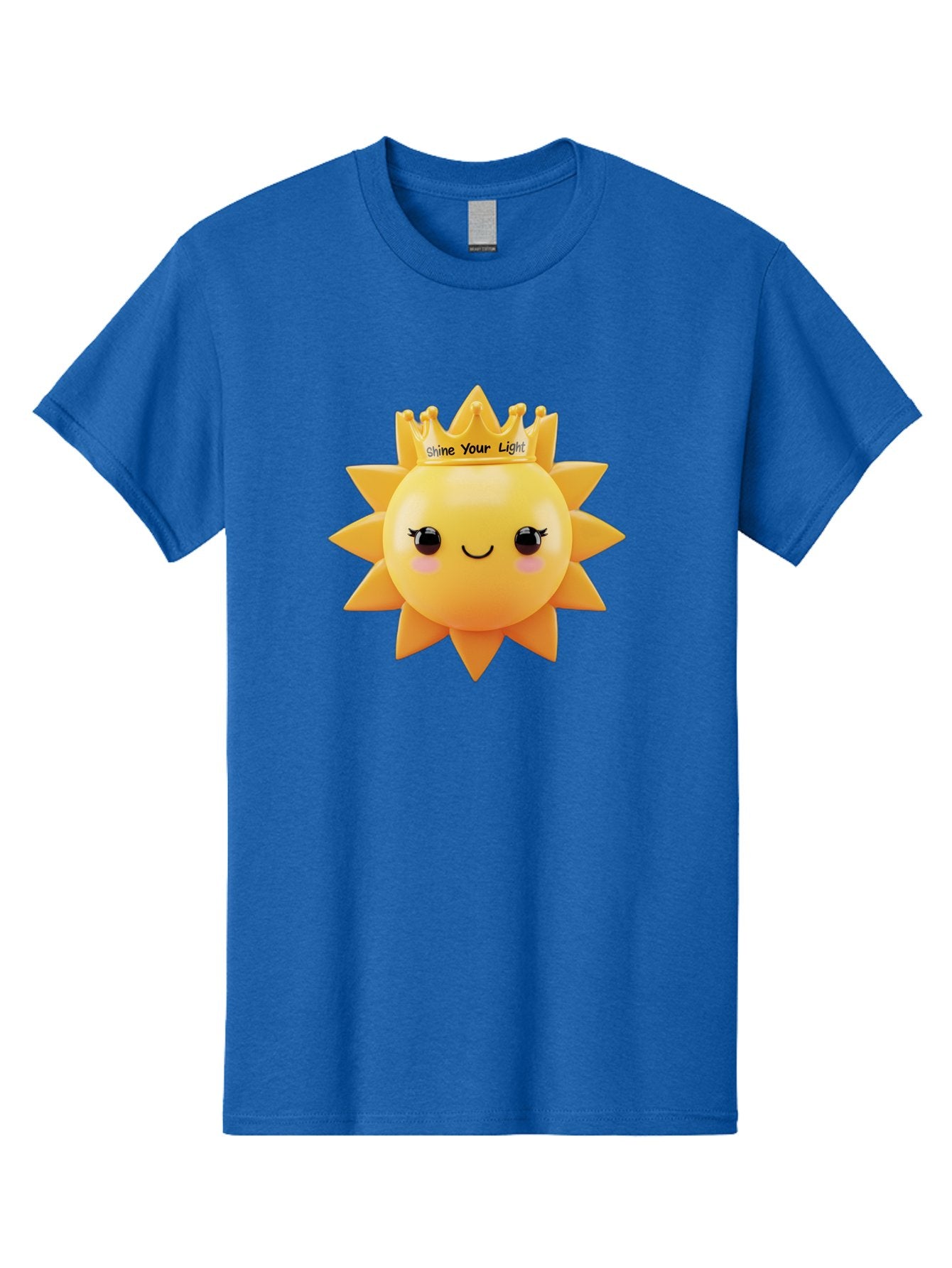 Shine-Your-Light-Sun Men'S Graphic Tee, 100% Cotton, Comfortable Casual Summer Wear, Machine Washable, Smiling Sun Figurine, Inspirational Quote, Motivational Message, Positive Affirmation, Shine Your Light, Cute Cartoon Character, Happy Face, Bae274 9