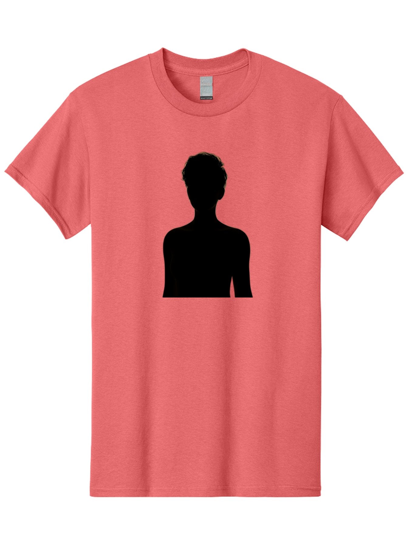 Silhouette-Of-A-Person Men'S Graphic Tee, 100% Cotton, Comfortable Casual Summer Wear, Machine Washable, Female Silhouette, Black Silhouette, Woman Figure, Mysterious Woman, Short Hair, Elegant Posture, Minimalistic Design, Modern Art Bae276 11