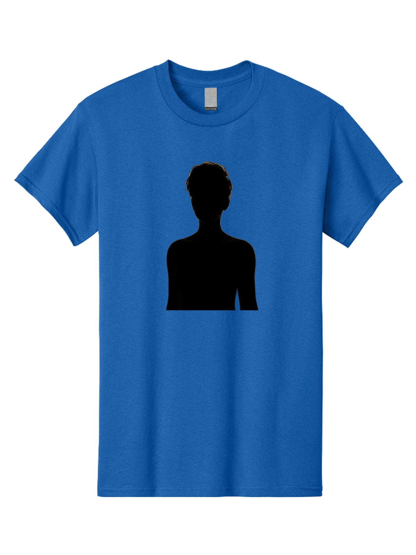 Silhouette-Of-A-Person Men'S Graphic Tee, 100% Cotton, Comfortable Casual Summer Wear, Machine Washable, Female Silhouette, Black Silhouette, Woman Figure, Mysterious Woman, Short Hair, Elegant Posture, Minimalistic Design, Modern Art Bae276 9